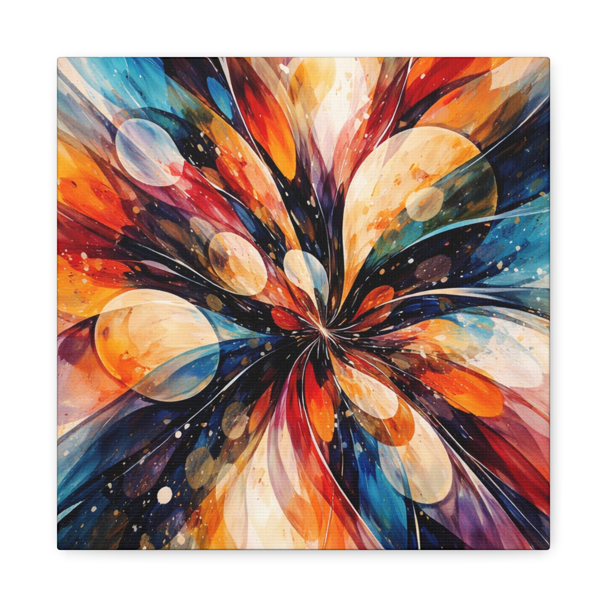 Colorful Abstract Wall Art Canvas – Modern Vibrant Home Decor Painting - Matte Canvas Stretched, 1.25"