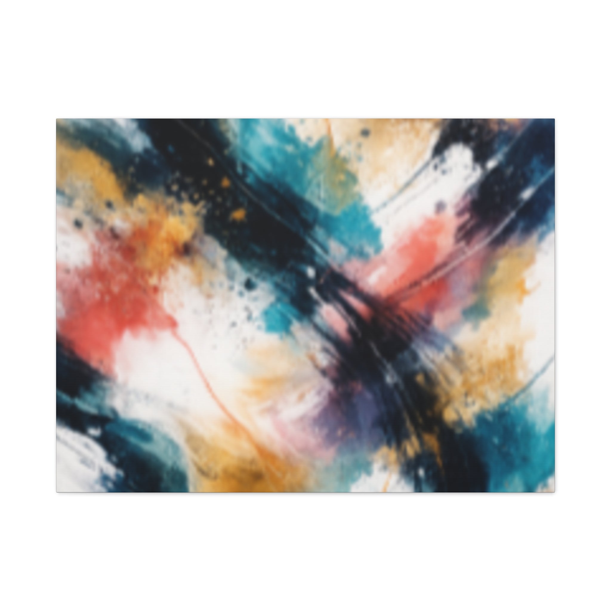 Abstract Color Splash Matte Canvas Print - Vibrant Modern Wall Art - Bedroom decor canvas