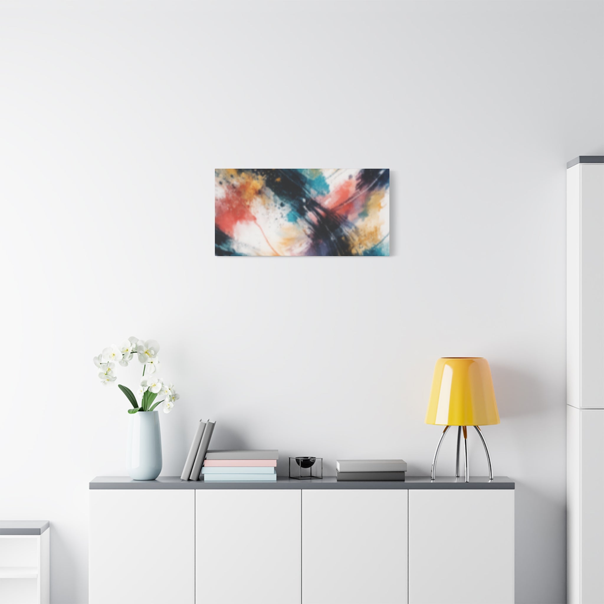 Abstract Color Splash Matte Canvas Print - Vibrant Modern Wall Art - Bedroom decor canvas