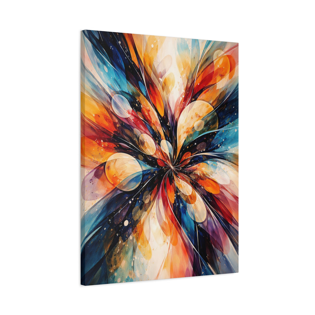 Colorful Abstract Wall Art Canvas – Modern Vibrant Home Decor Painting - Matte Canvas Stretched, 1.25"