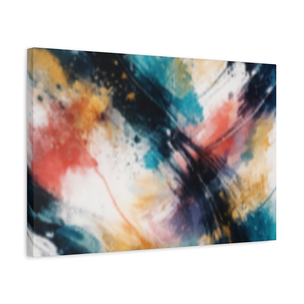 Abstract Color Splash Matte Canvas Print - Vibrant Modern Wall Art - Bedroom decor canvas