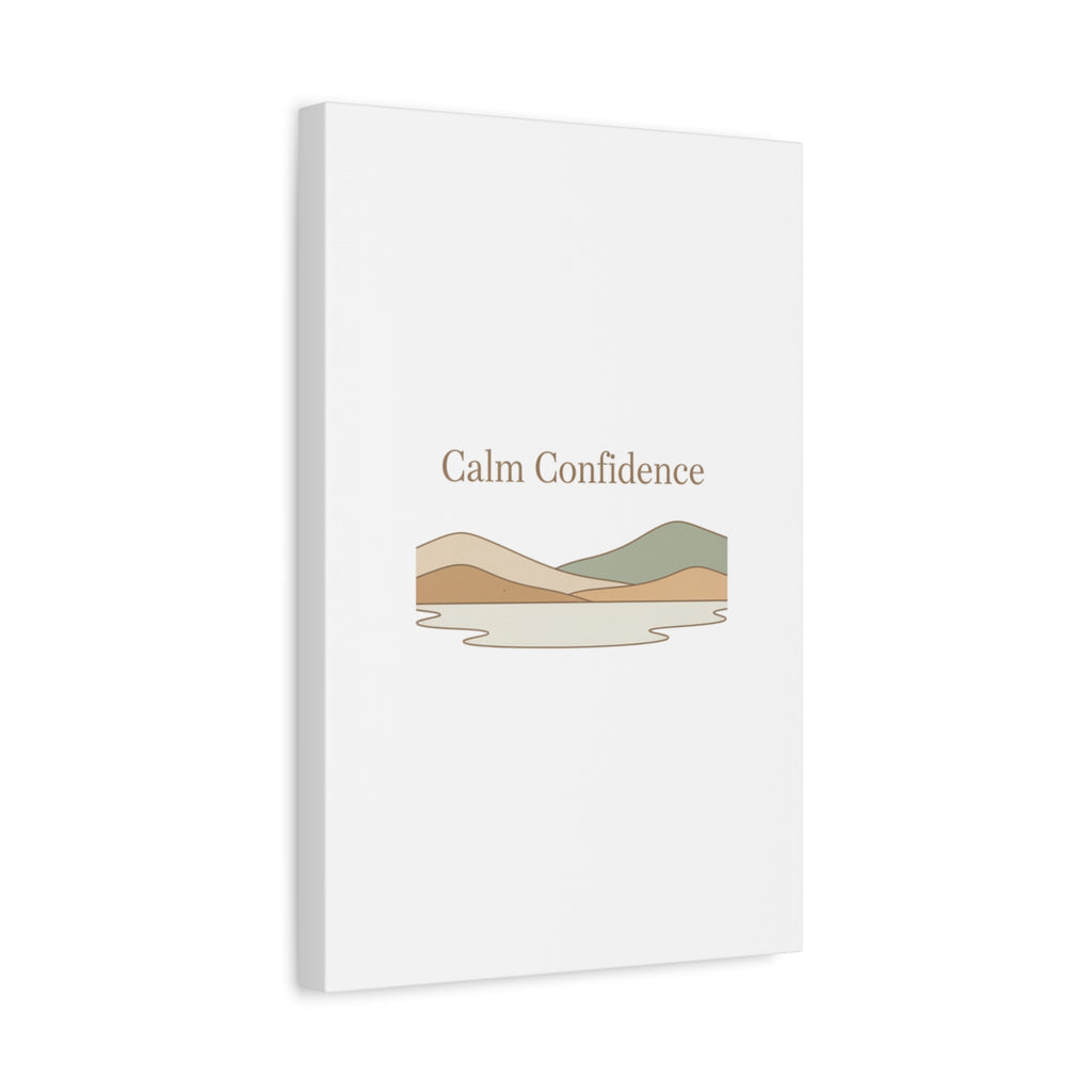 Calm Confidence minimalist landscape Canvas | quiet luxury, neutral minimalist