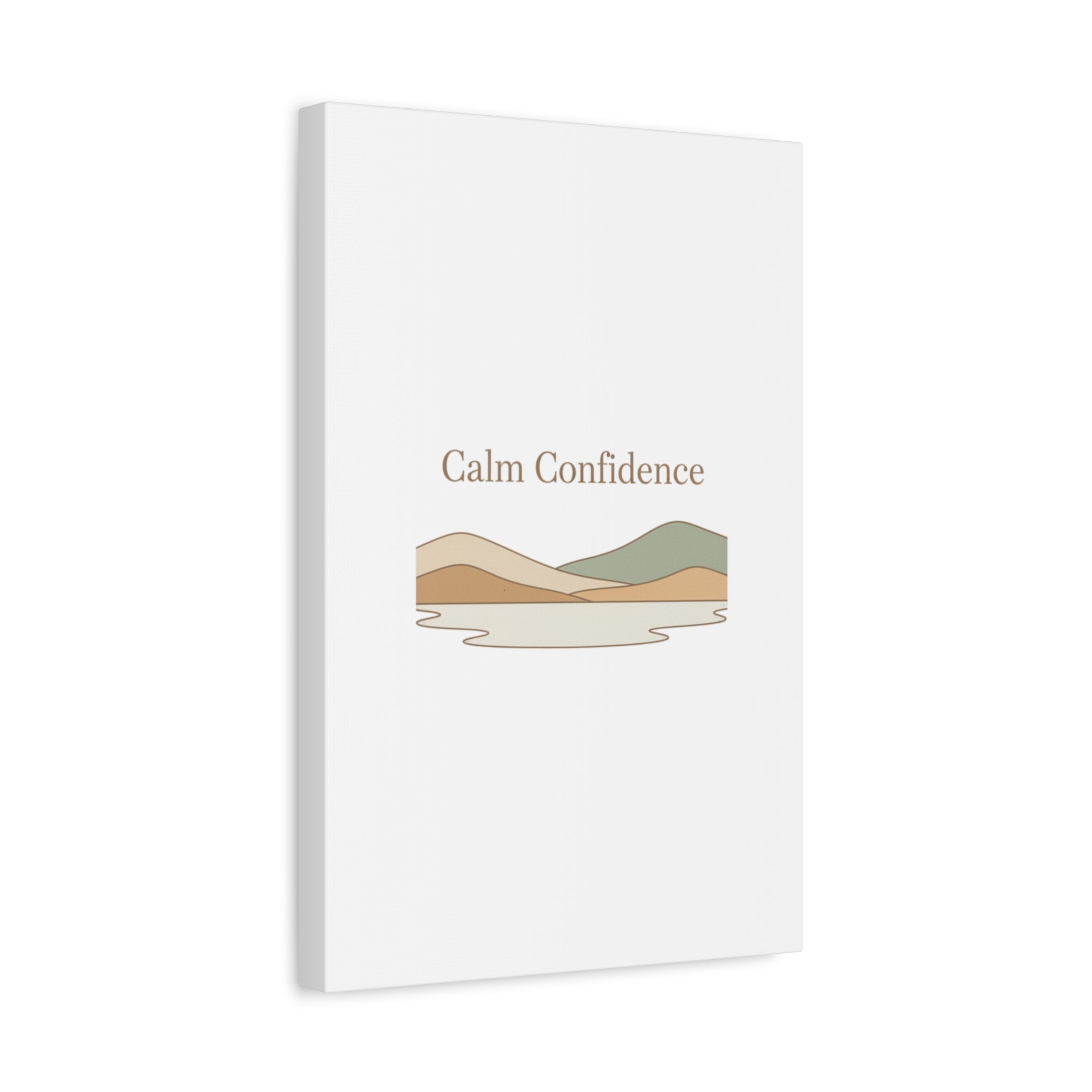 Calm Confidence minimalist landscape Canvas | quiet luxury, neutral minimalist