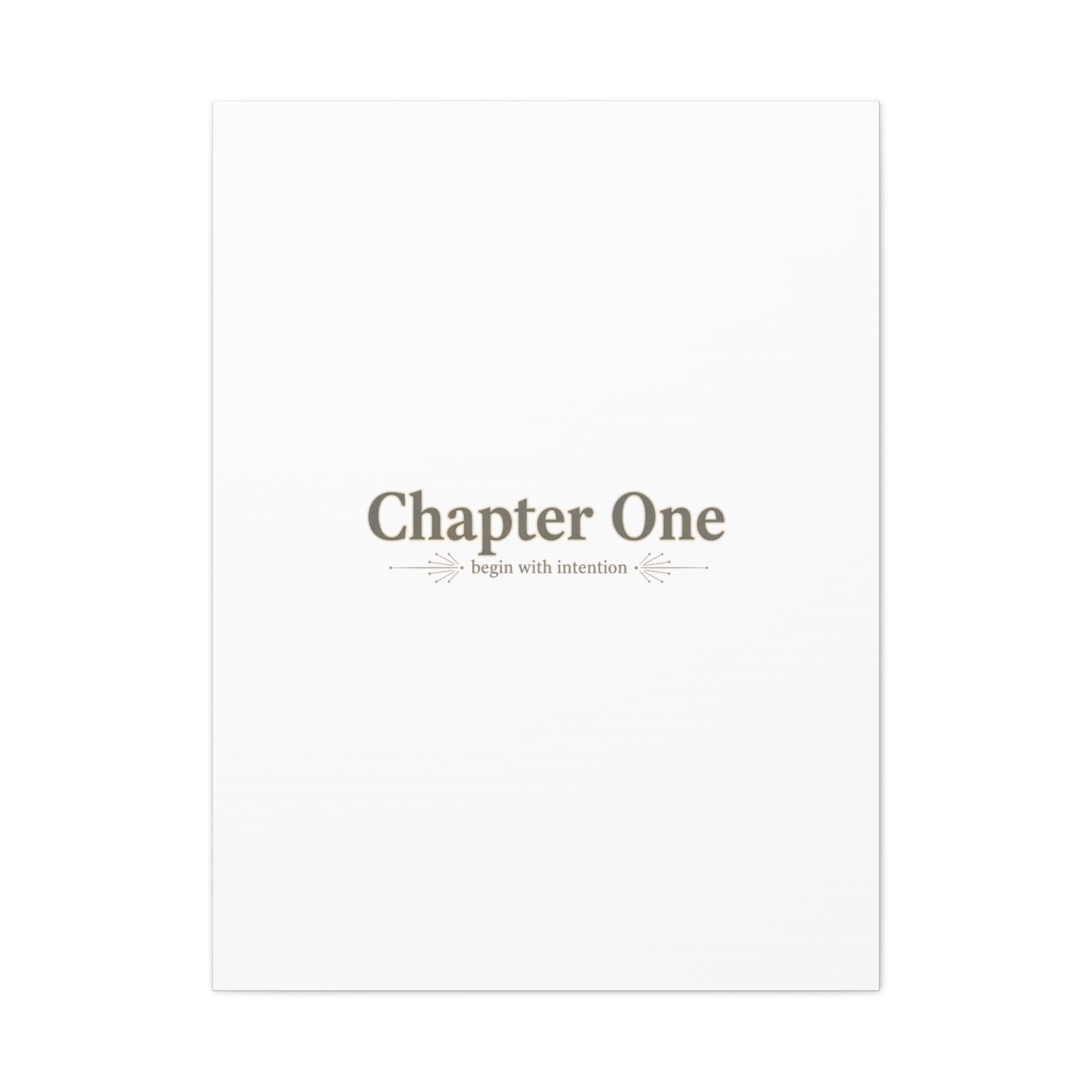 Chapter One Typography Canvas - Retro Serif Literary Aesthetic - Bookish and typography - Minimal Text canvas