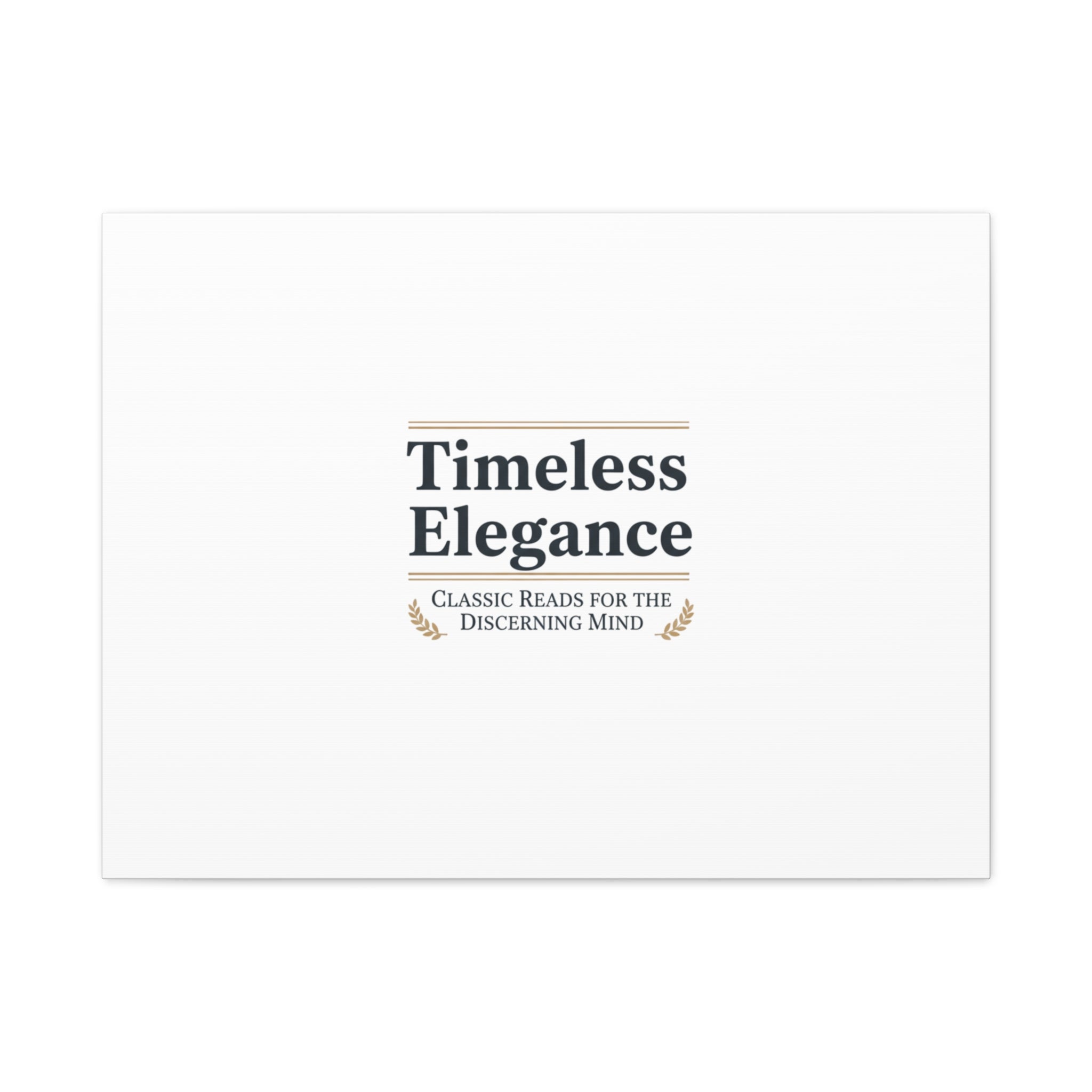 Timeless Elegance Canvas - Retro Serif Typography - Literary Aesthetic Luxury Canvas