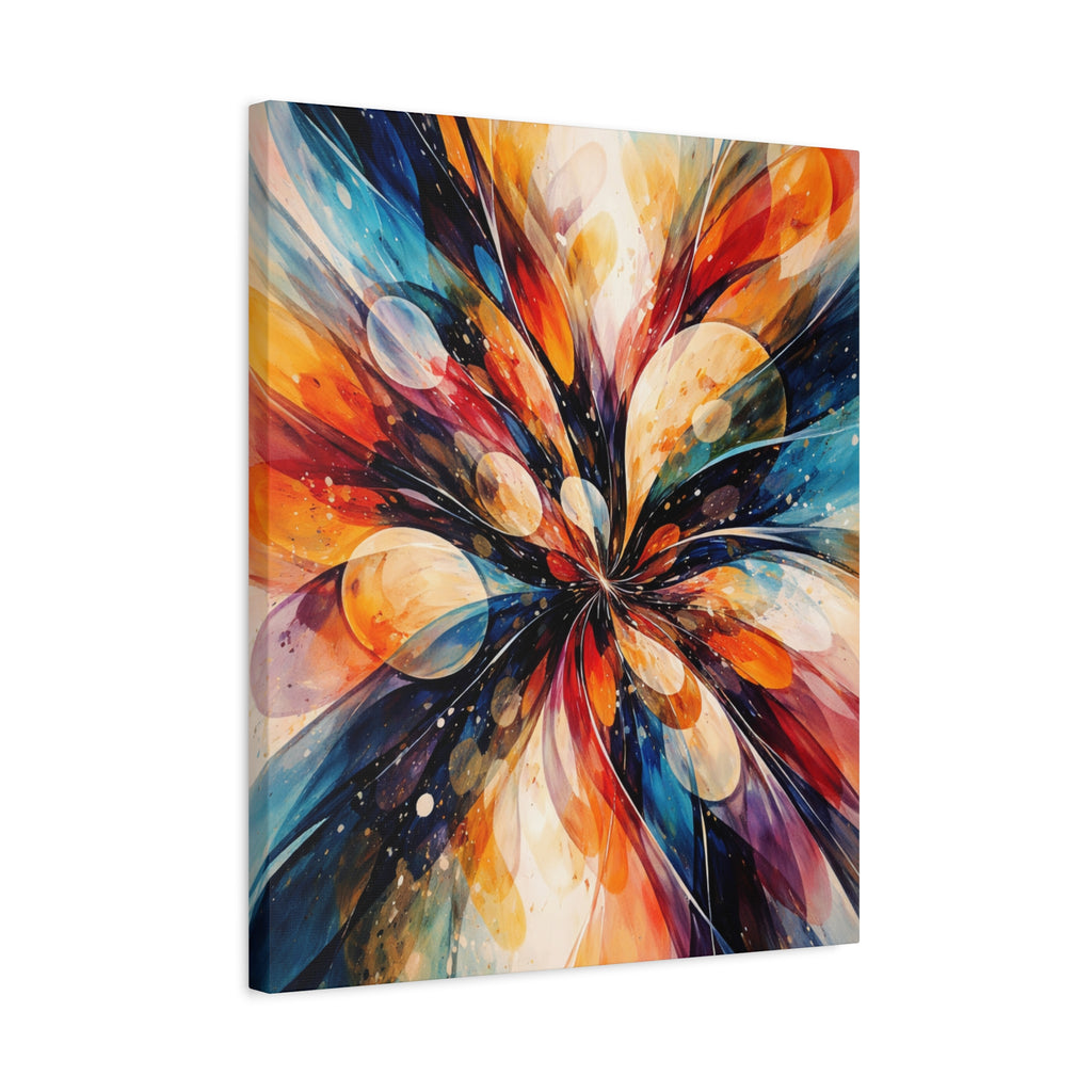 Colorful Abstract Wall Art Canvas – Modern Vibrant Home Decor Painting - Matte Canvas Stretched, 1.25"