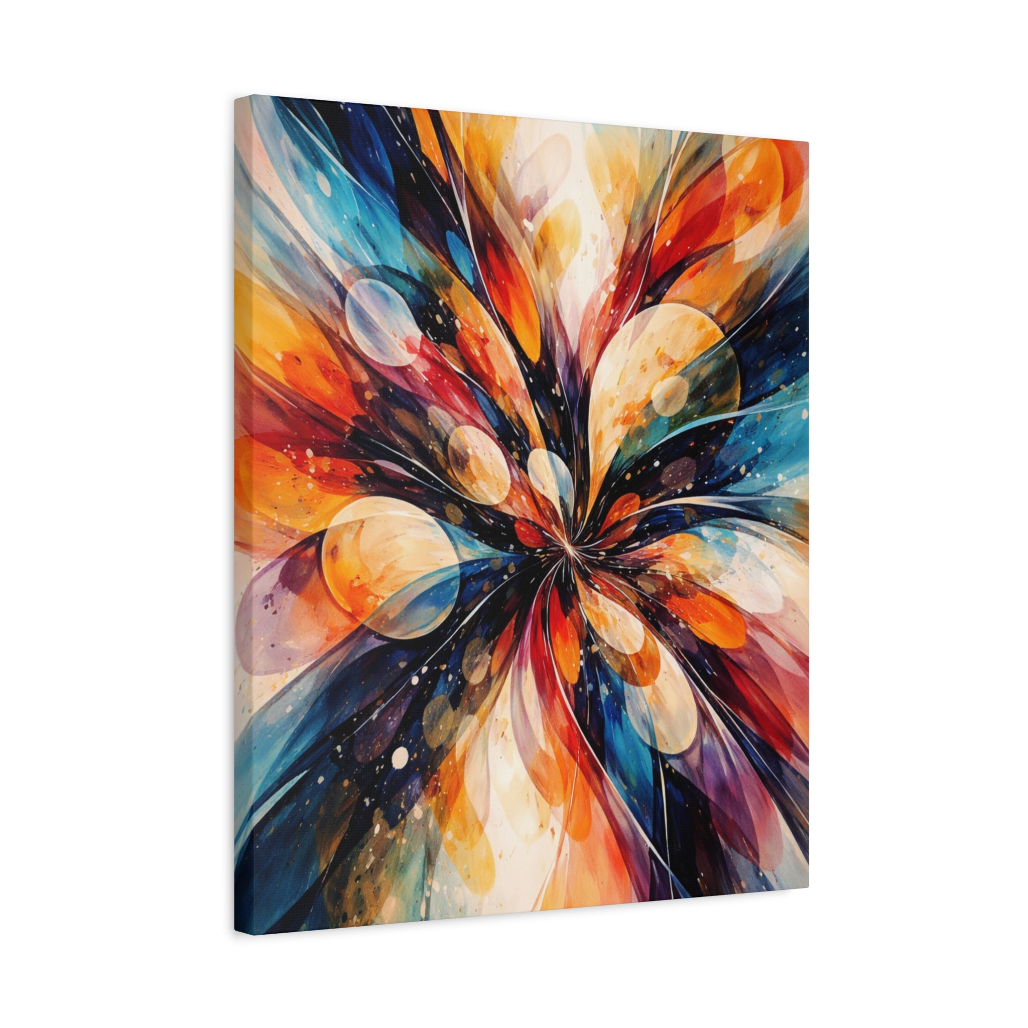 Colorful Abstract Wall Art Canvas – Modern Vibrant Home Decor Painting - Matte Canvas Stretched, 1.25"
