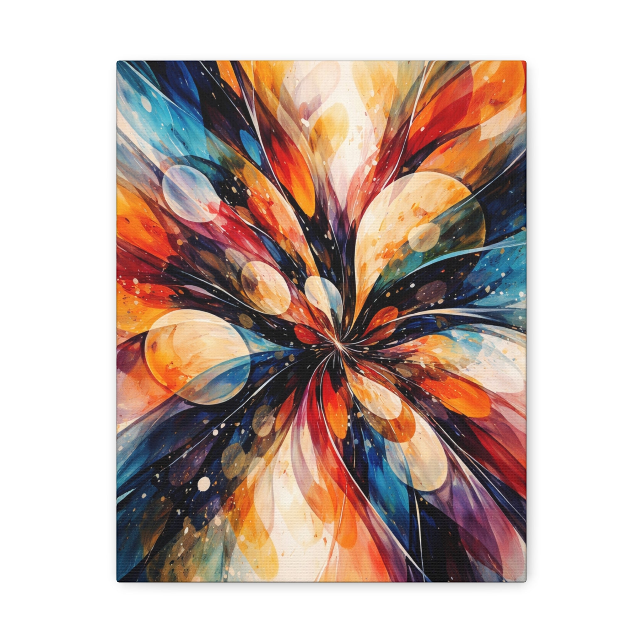 Colorful Abstract Wall Art Canvas – Modern Vibrant Home Decor Painting - Matte Canvas Stretched, 1.25"