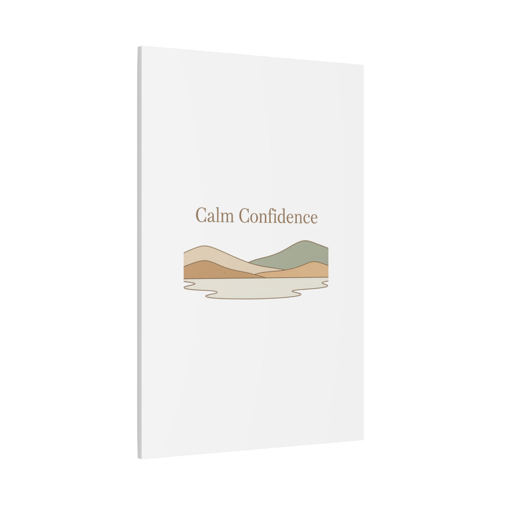 Calm Confidence minimalist landscape Canvas | quiet luxury, neutral minimalist