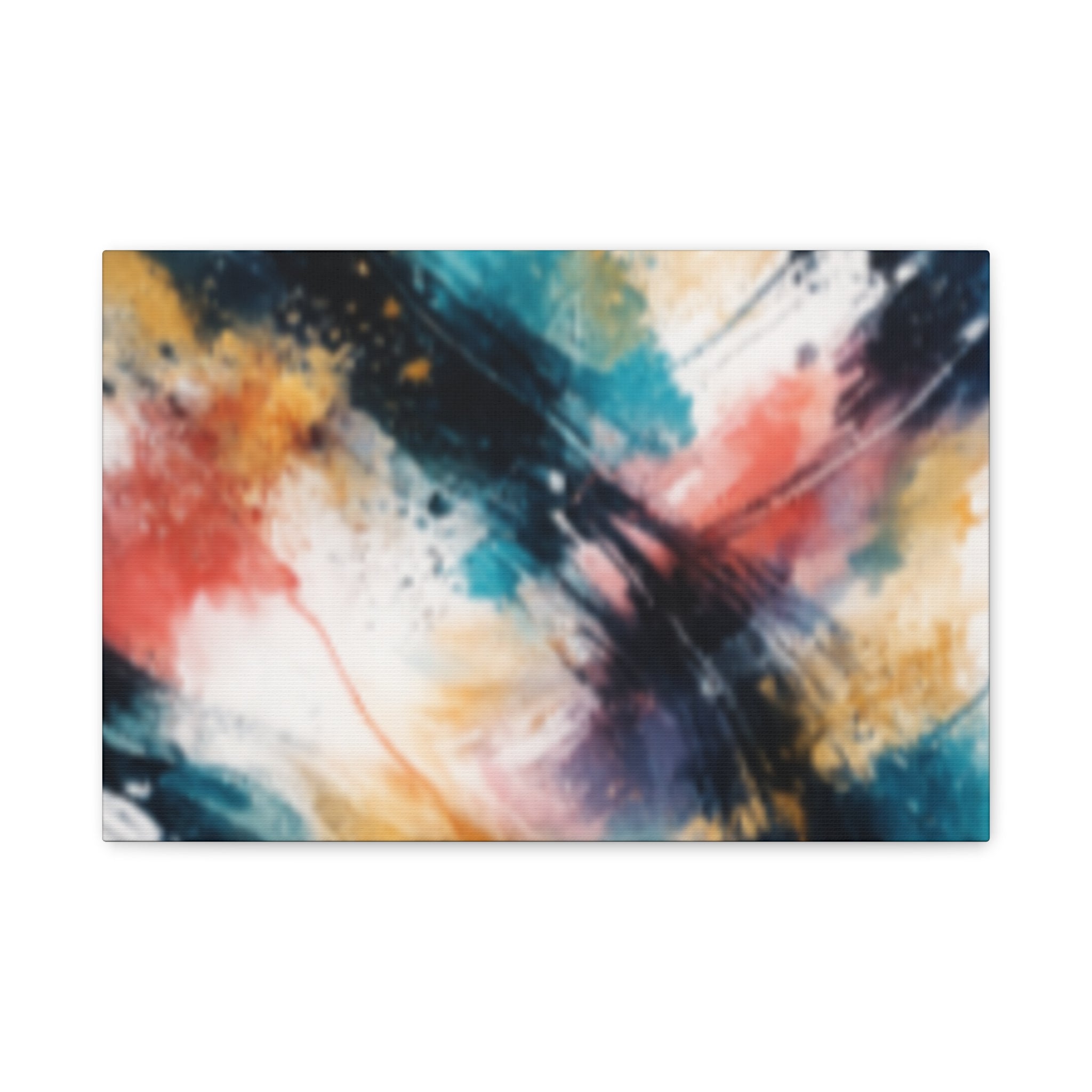 Abstract Color Splash Matte Canvas Print - Vibrant Modern Wall Art - Bedroom decor canvas
