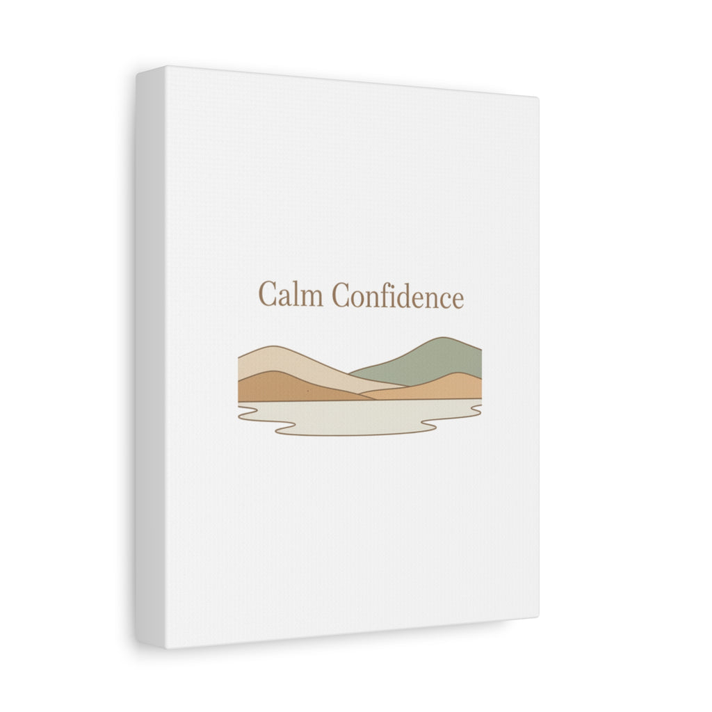 Calm Confidence minimalist landscape Canvas | quiet luxury, neutral minimalist