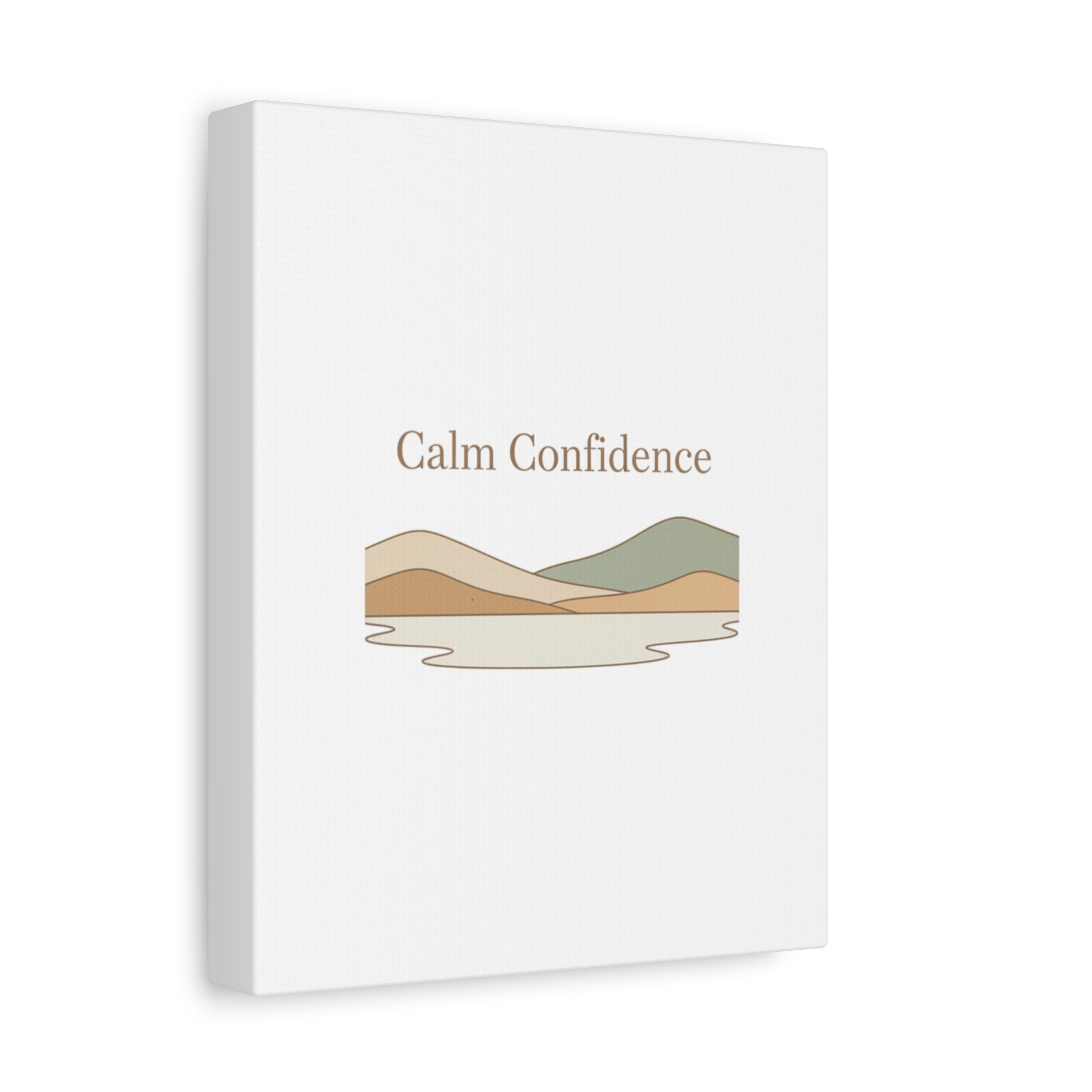 Calm Confidence minimalist landscape Canvas | quiet luxury, neutral minimalist