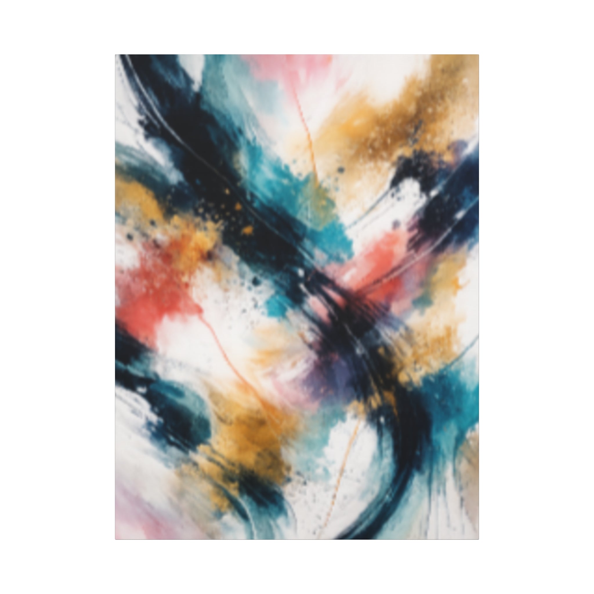 Abstract Color Splash Matte Canvas Print - Vibrant Modern Wall Art - Bedroom decor canvas