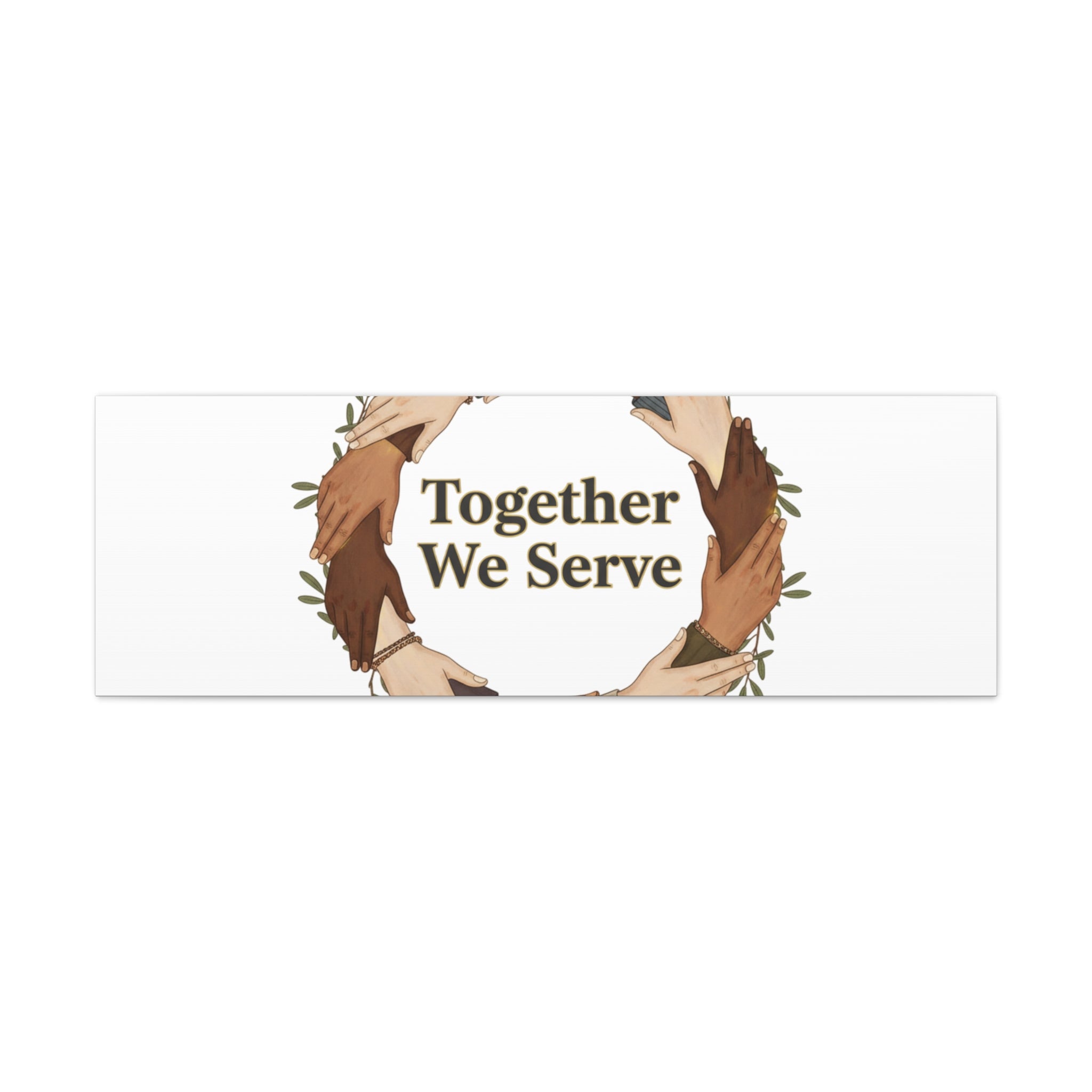 Together We Serve Canvas -  MLK Day of Service - unity poster - Community volunteer Canvas