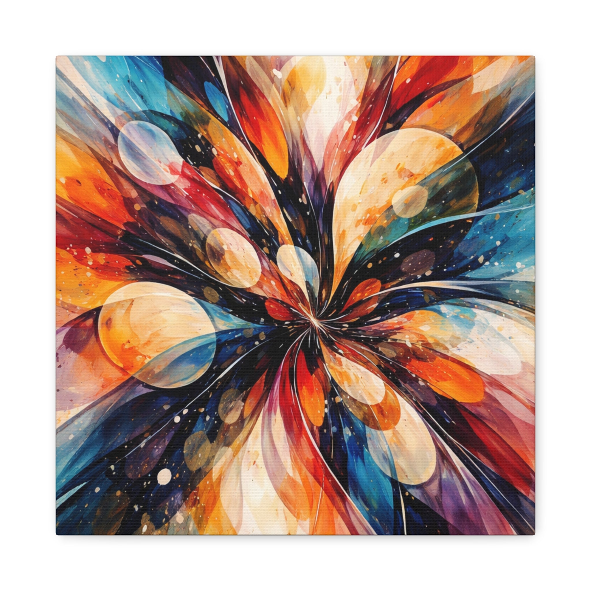 Colorful Abstract Wall Art Canvas – Modern Vibrant Home Decor Painting - Matte Canvas Stretched, 1.25"