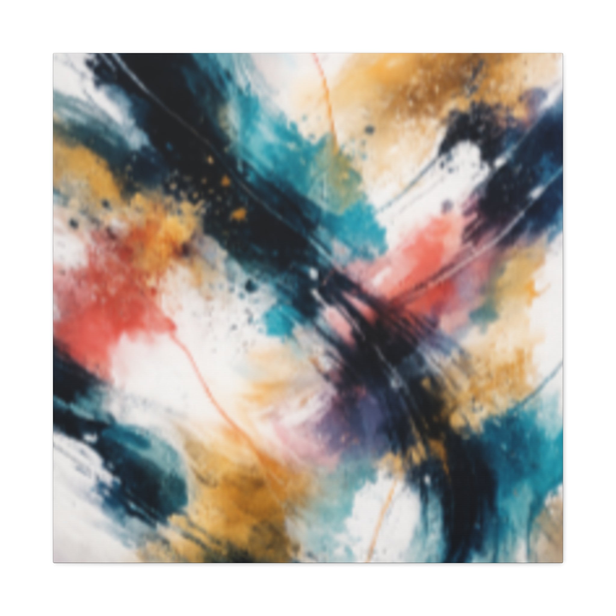 Abstract Color Splash Matte Canvas Print - Vibrant Modern Wall Art - Bedroom decor canvas