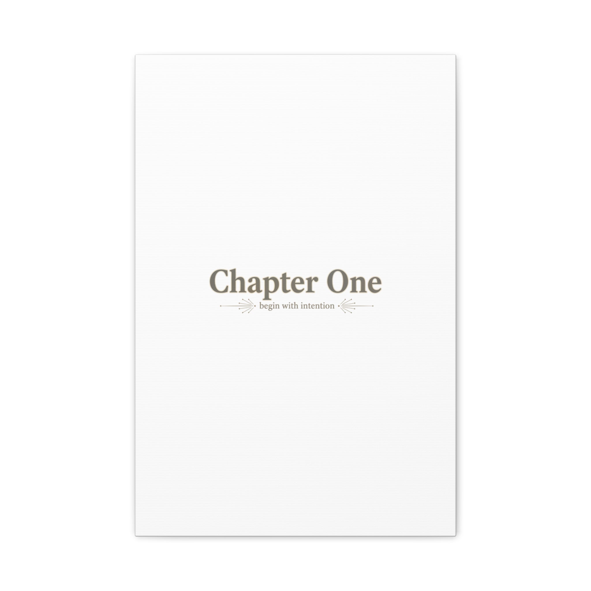 Chapter One Typography Canvas - Retro Serif Literary Aesthetic - Bookish and typography - Minimal Text canvas
