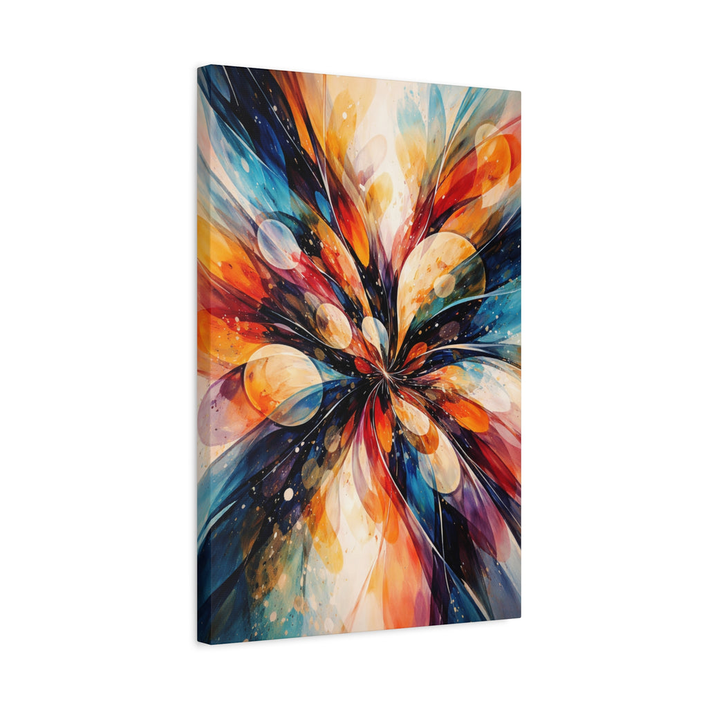 Colorful Abstract Wall Art Canvas – Modern Vibrant Home Decor Painting - Matte Canvas Stretched, 1.25"