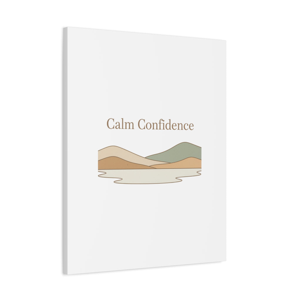 Calm Confidence minimalist landscape Canvas | quiet luxury, neutral minimalist