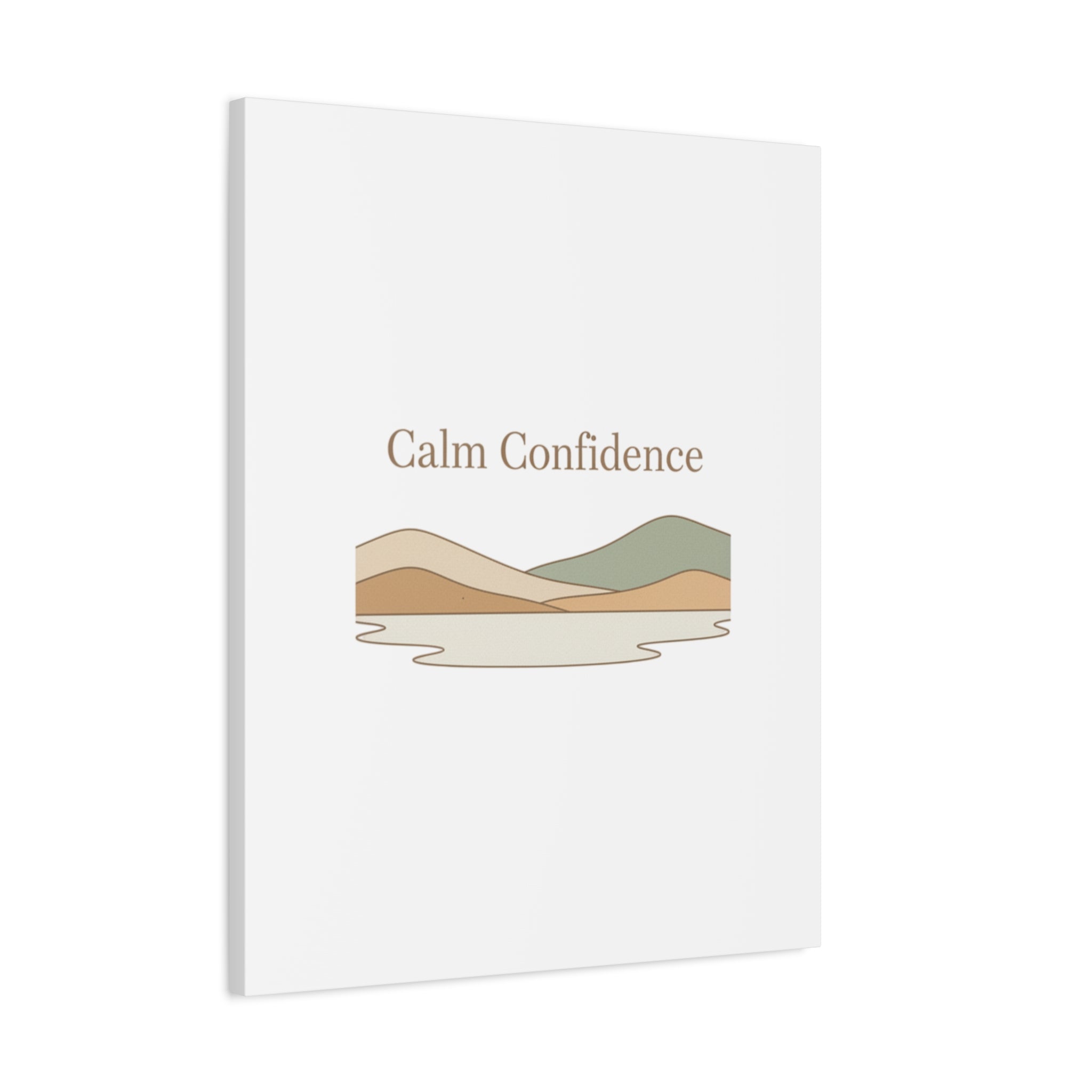 Calm Confidence minimalist landscape Canvas | quiet luxury, neutral minimalist