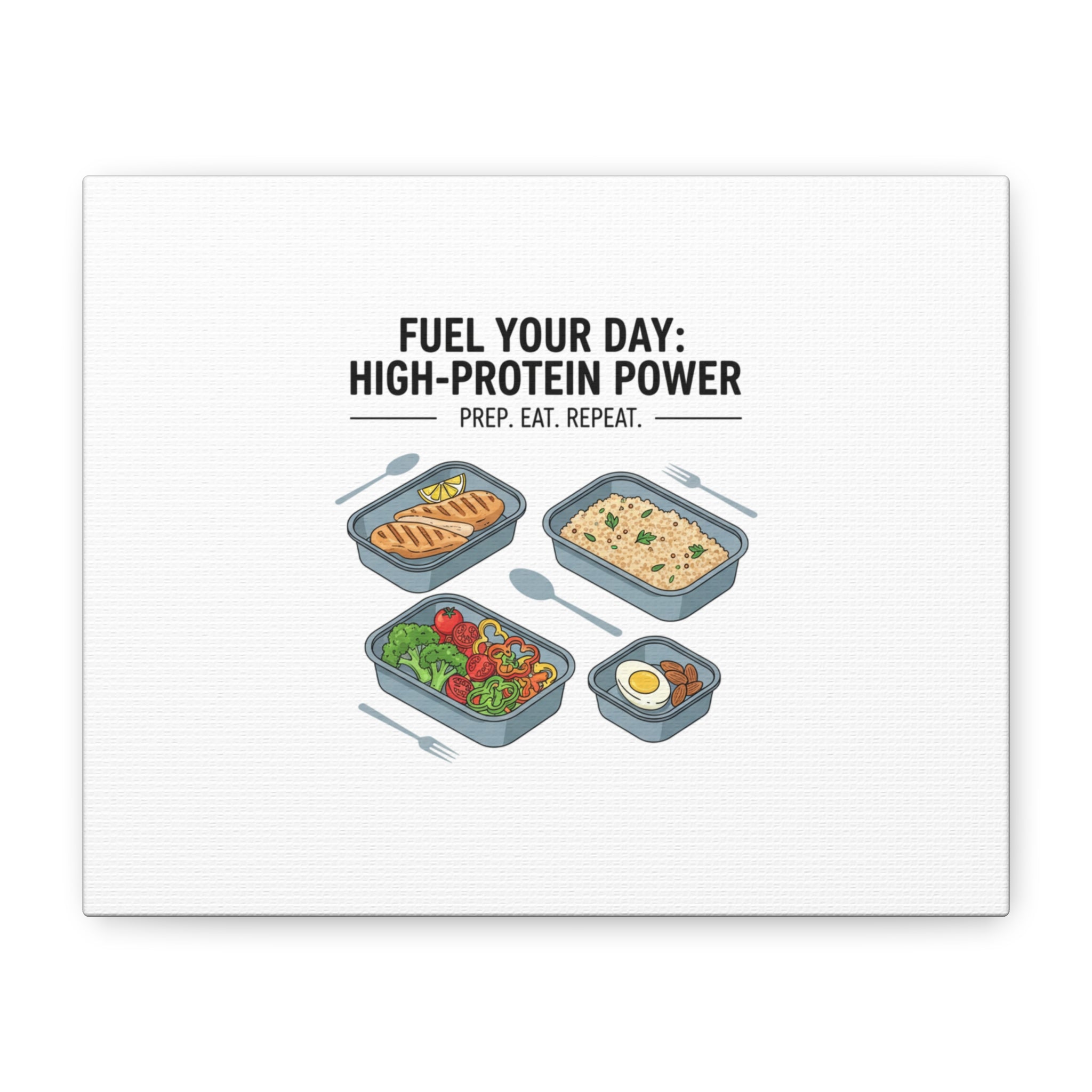 High-Protein Meal Prep Canvas | Fitness Food, Macro Icons