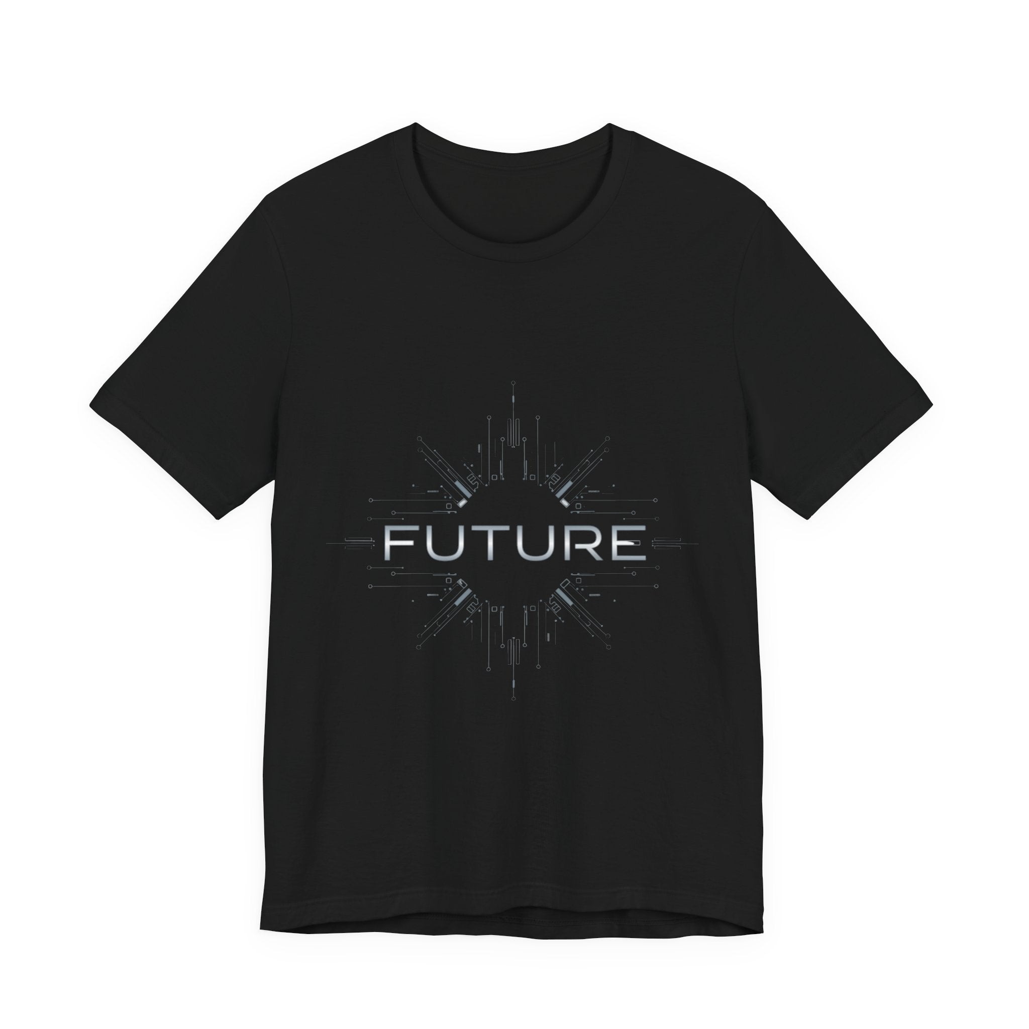 Future Tech T-Shirt – Futuristic Digital Design Minimal Style Tee