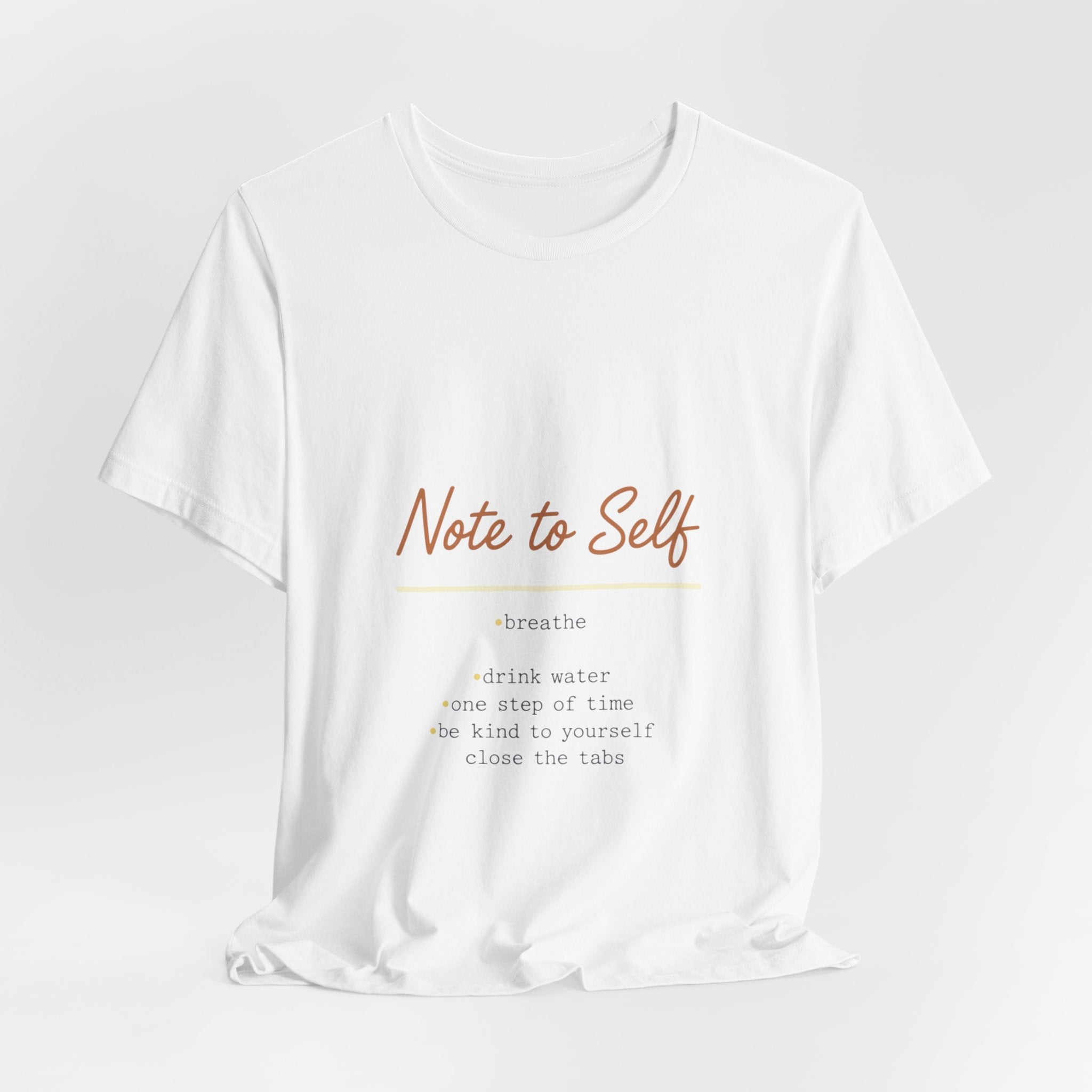 Note to Self shirt | post‑it note design, handwritten reminder tee