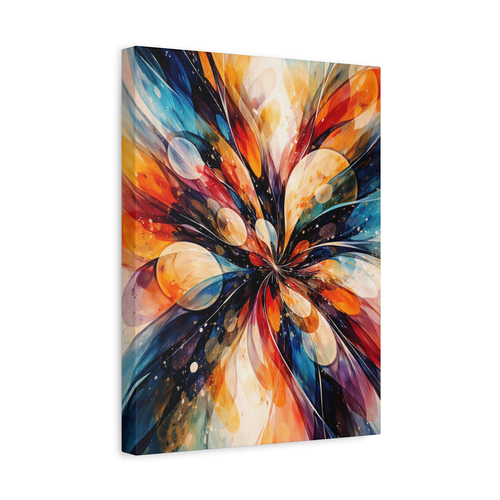 Colorful Abstract Wall Art Canvas – Modern Vibrant Home Decor Painting - Matte Canvas Stretched, 1.25"