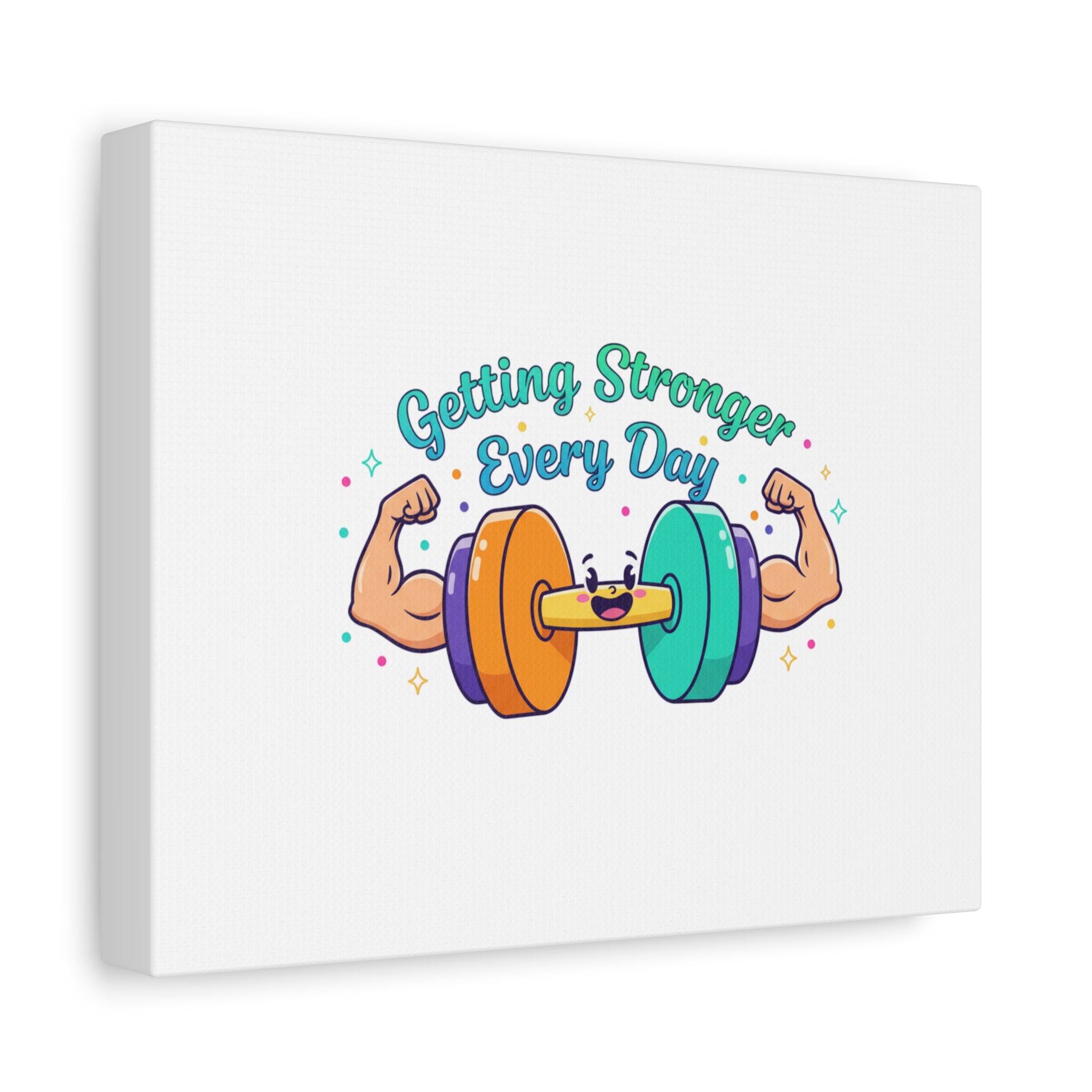 Getting Stronger Every Day Canvas - Gym Comeback -  Start Small Fitness Art Gym fitness Canvas