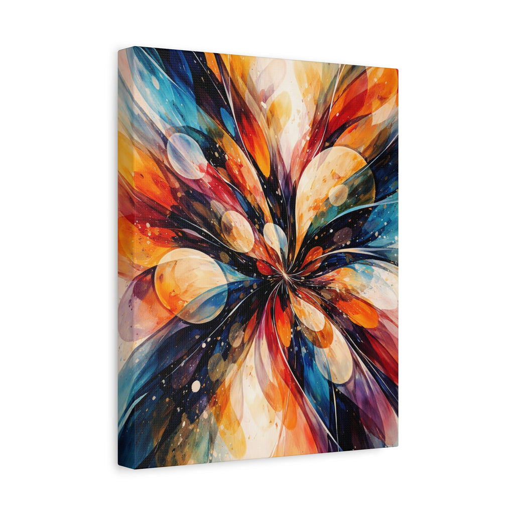 Colorful Abstract Wall Art Canvas – Modern Vibrant Home Decor Painting - Matte Canvas Stretched, 1.25"