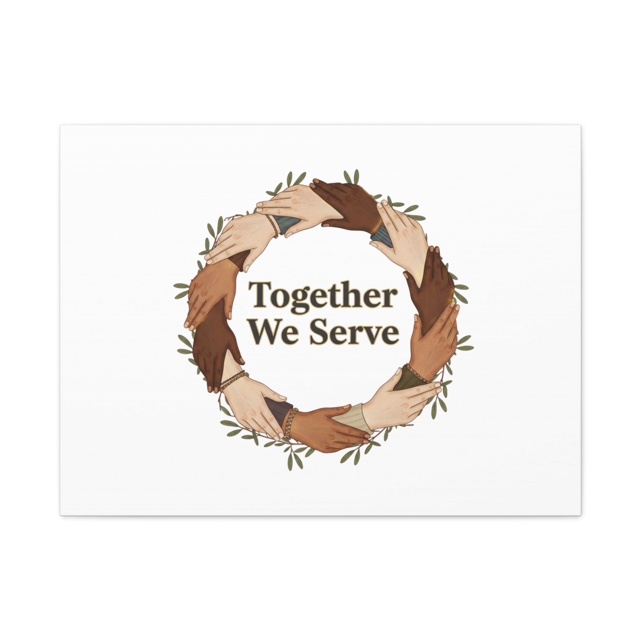 Together We Serve Canvas -  MLK Day of Service - unity poster - Community volunteer Canvas