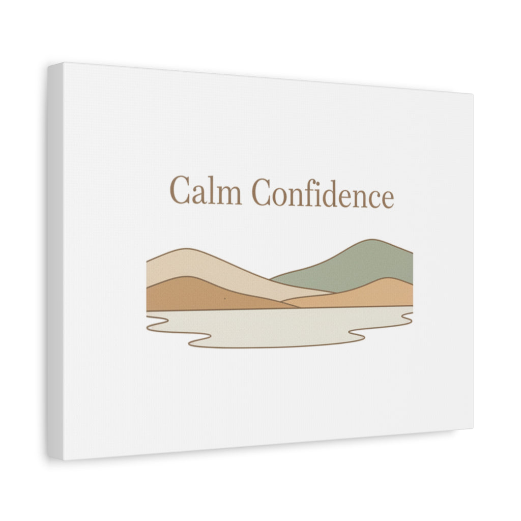 Calm Confidence minimalist landscape Canvas | quiet luxury, neutral minimalist