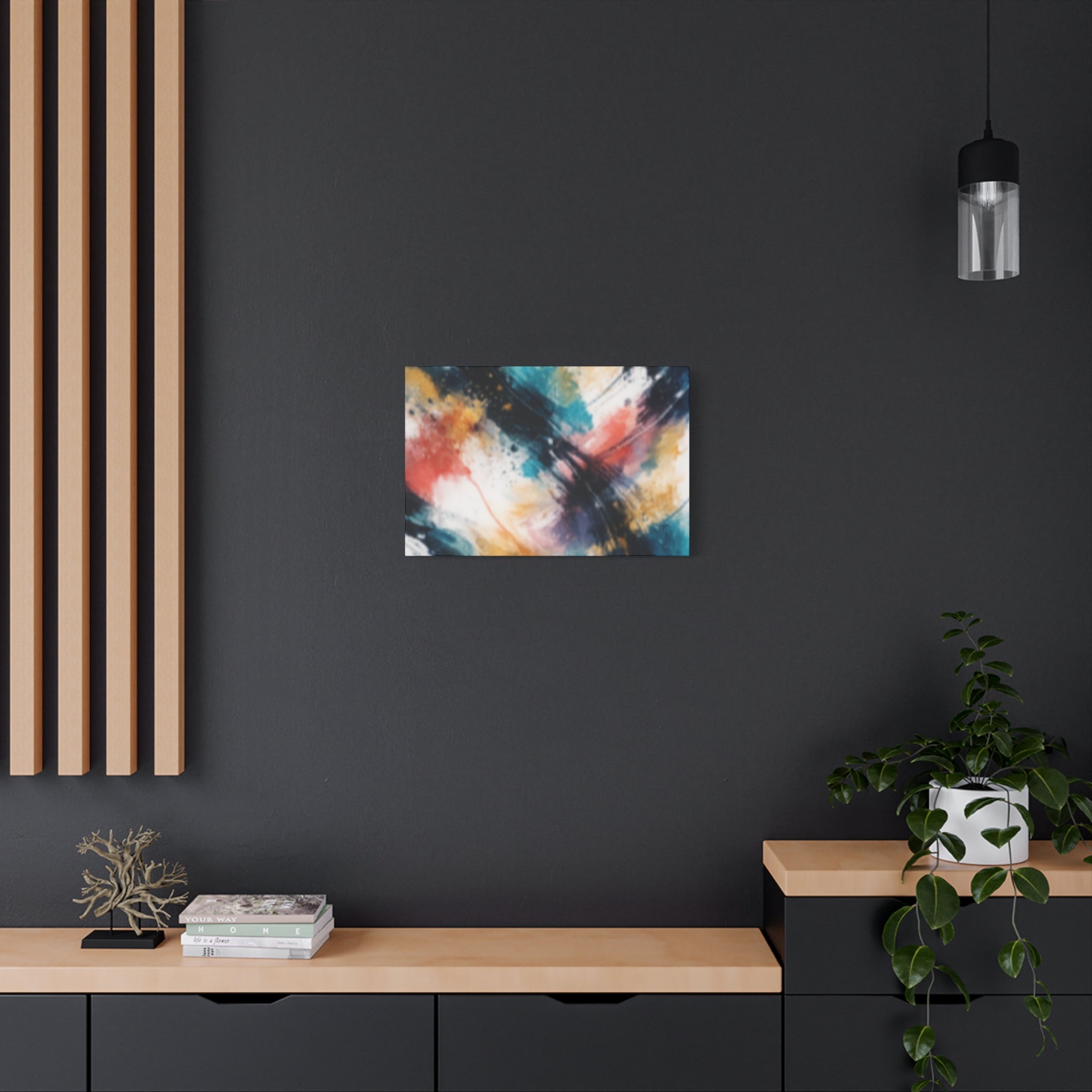 Abstract Color Splash Matte Canvas Print - Vibrant Modern Wall Art - Bedroom decor canvas