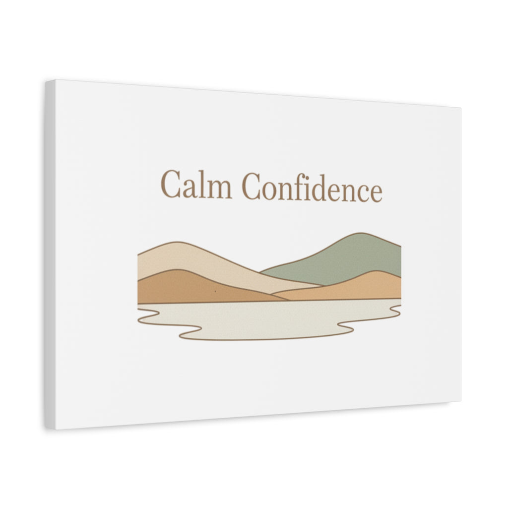 Calm Confidence minimalist landscape Canvas | quiet luxury, neutral minimalist