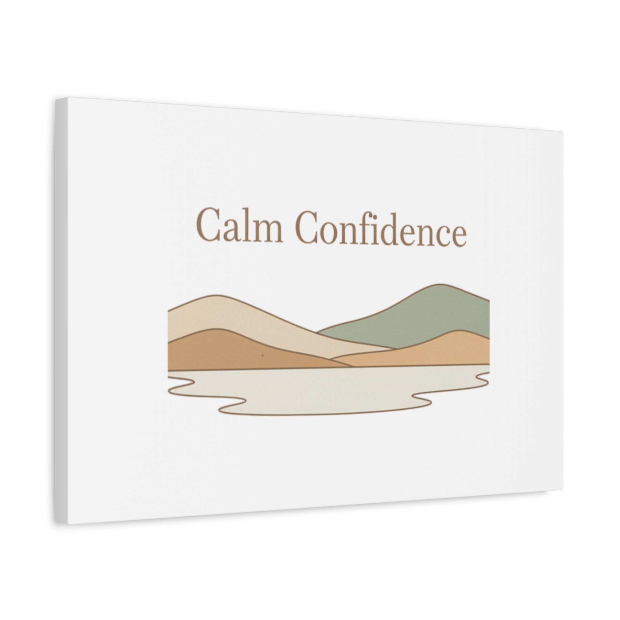 Calm Confidence minimalist landscape Canvas | quiet luxury, neutral minimalist