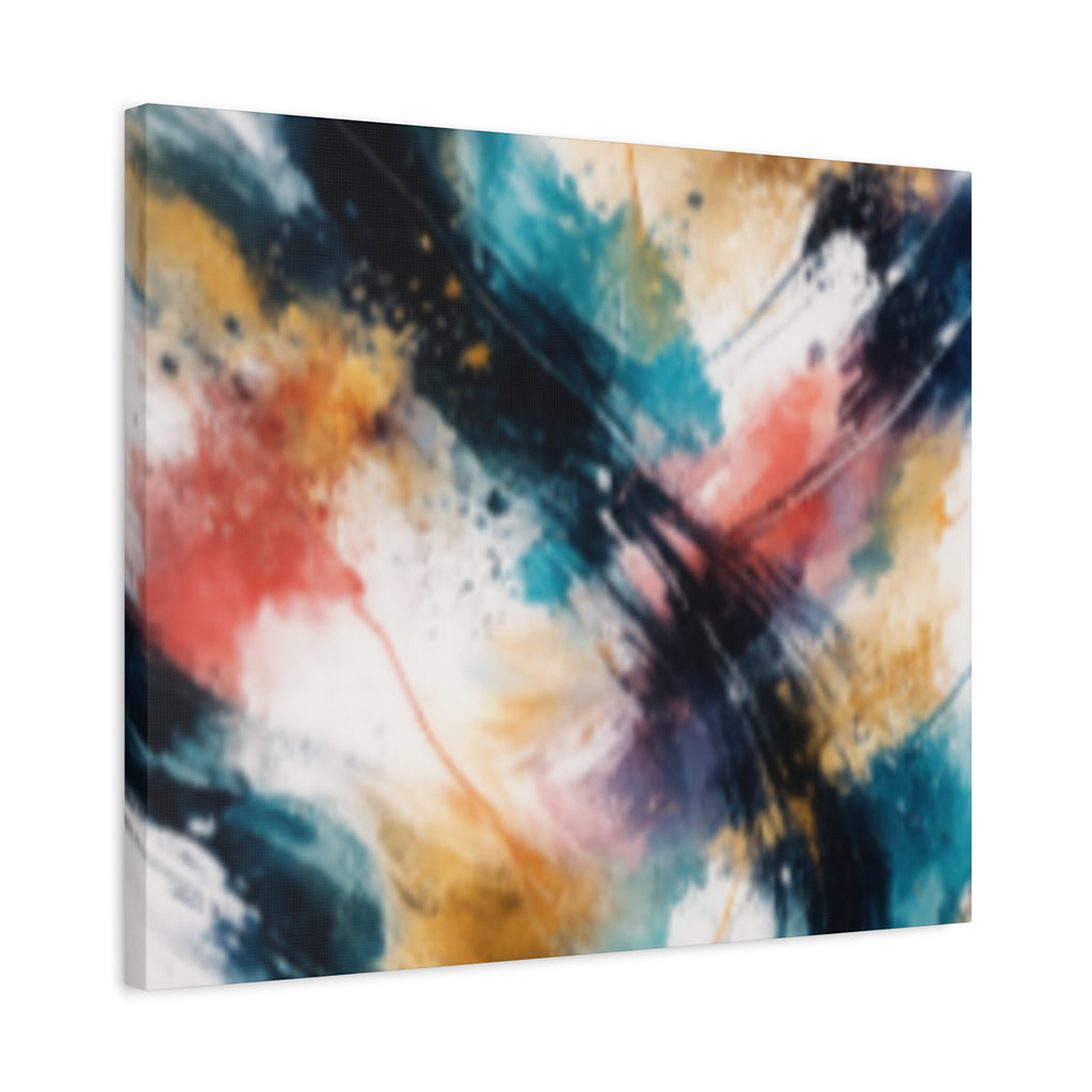 Abstract Color Splash Matte Canvas Print - Vibrant Modern Wall Art - Bedroom decor canvas
