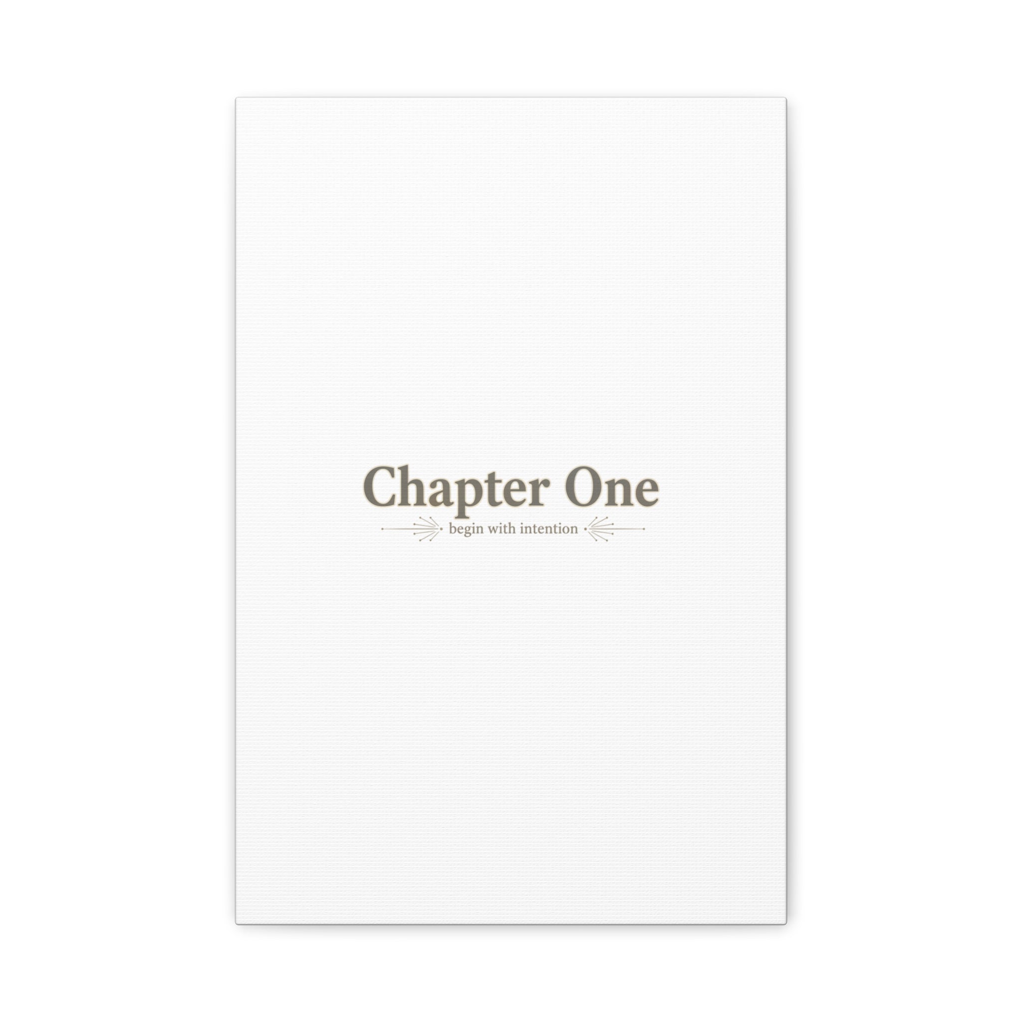 Chapter One Typography Canvas - Retro Serif Literary Aesthetic - Bookish and typography - Minimal Text canvas