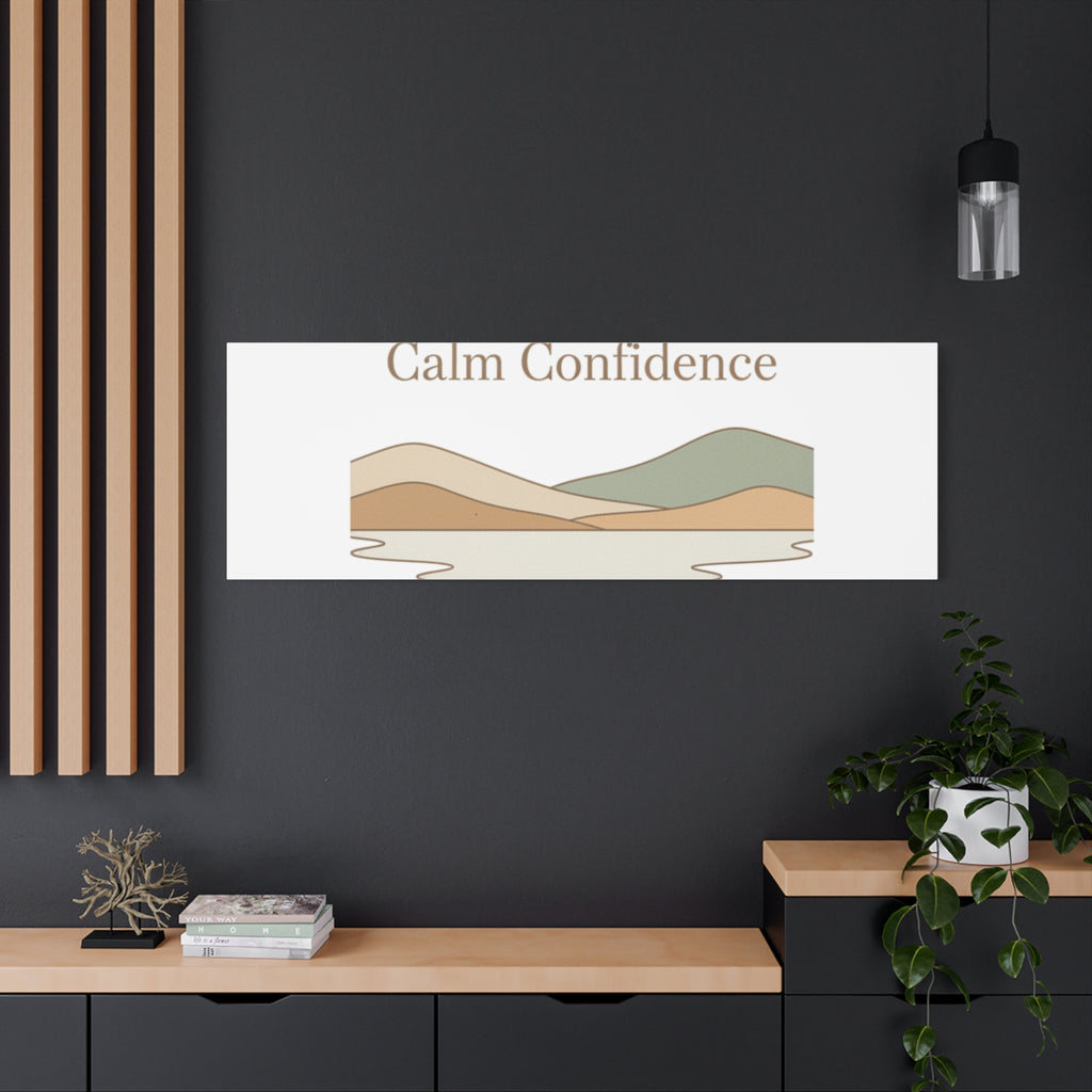 Calm Confidence minimalist landscape Canvas | quiet luxury, neutral minimalist