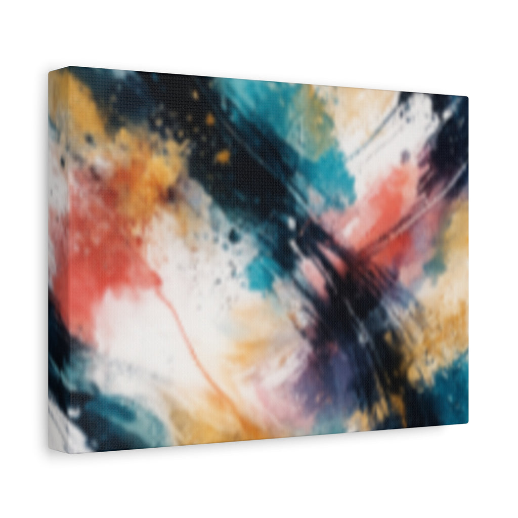 Abstract Color Splash Matte Canvas Print - Vibrant Modern Wall Art - Bedroom decor canvas