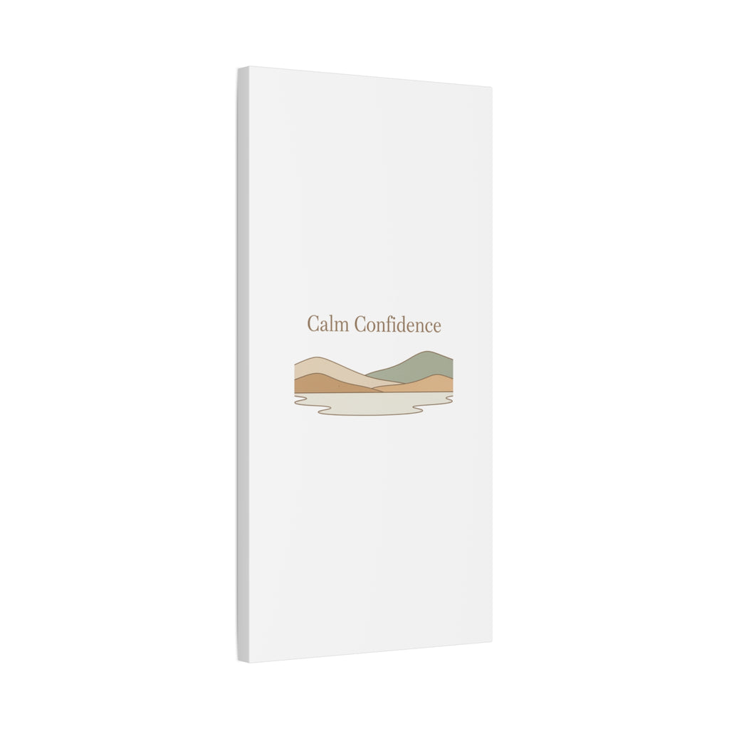 Calm Confidence minimalist landscape Canvas | quiet luxury, neutral minimalist