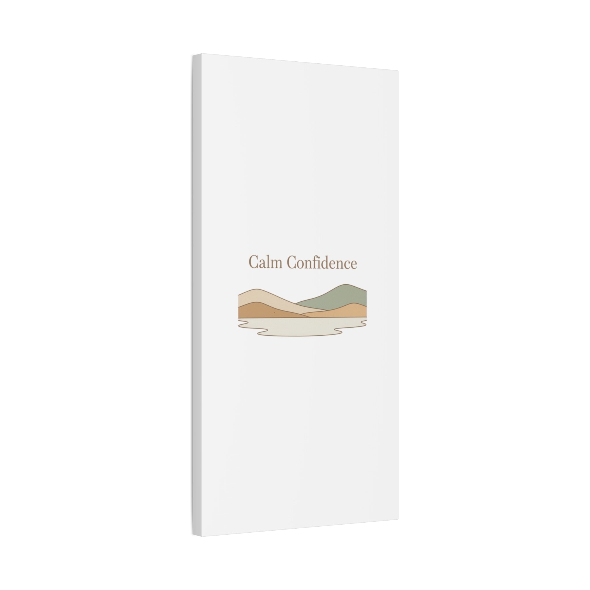 Calm Confidence minimalist landscape Canvas | quiet luxury, neutral minimalist