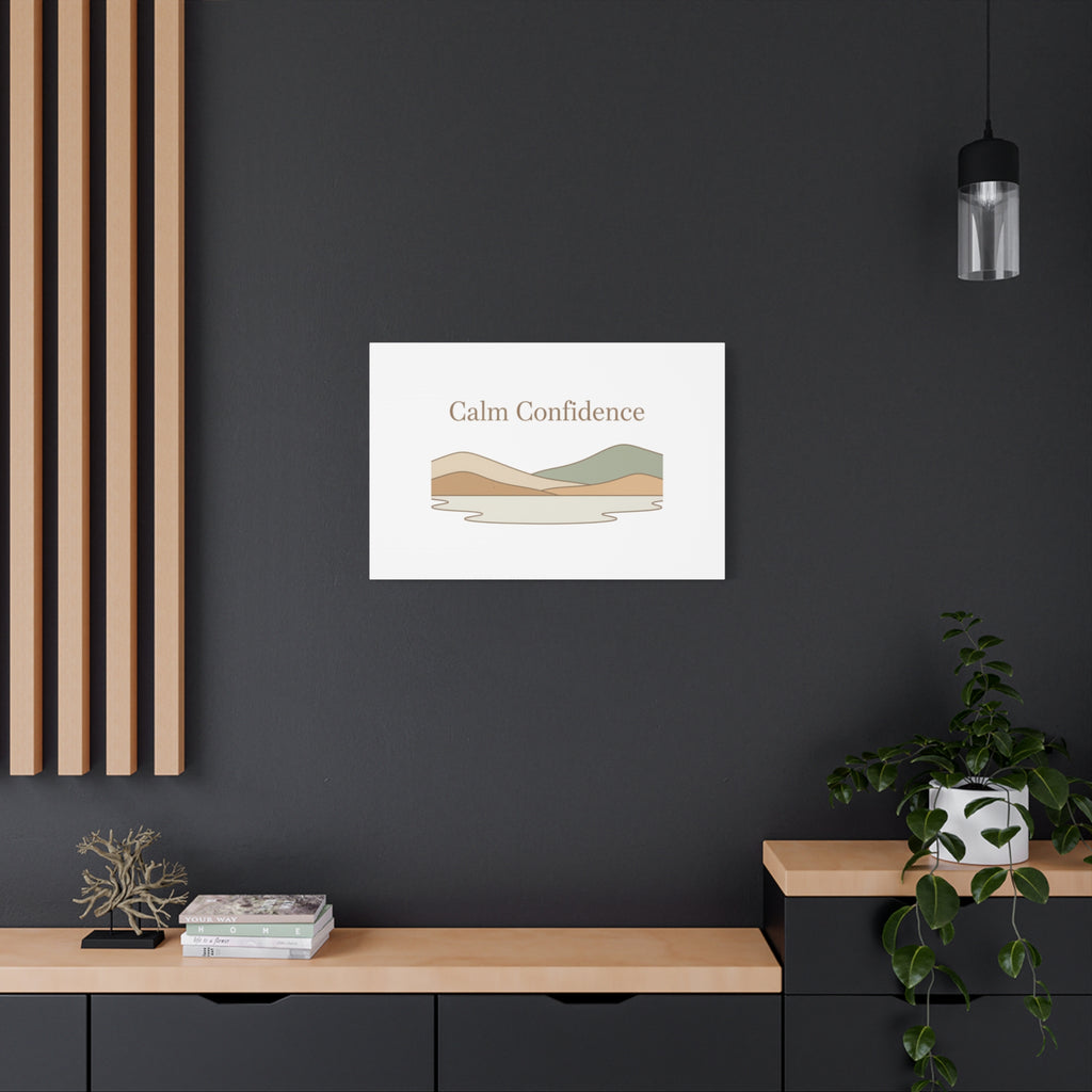 Calm Confidence minimalist landscape Canvas | quiet luxury, neutral minimalist