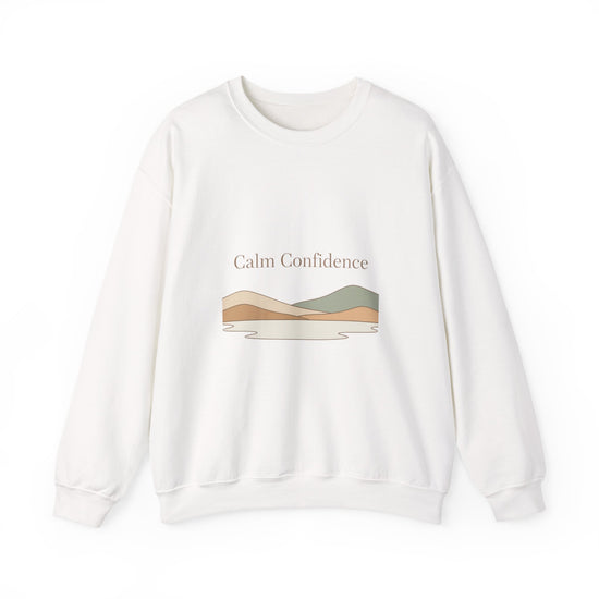 Calm Confidence minimalist landscape Crewneck Sweatshirt | quiet luxury, neutral minimalist