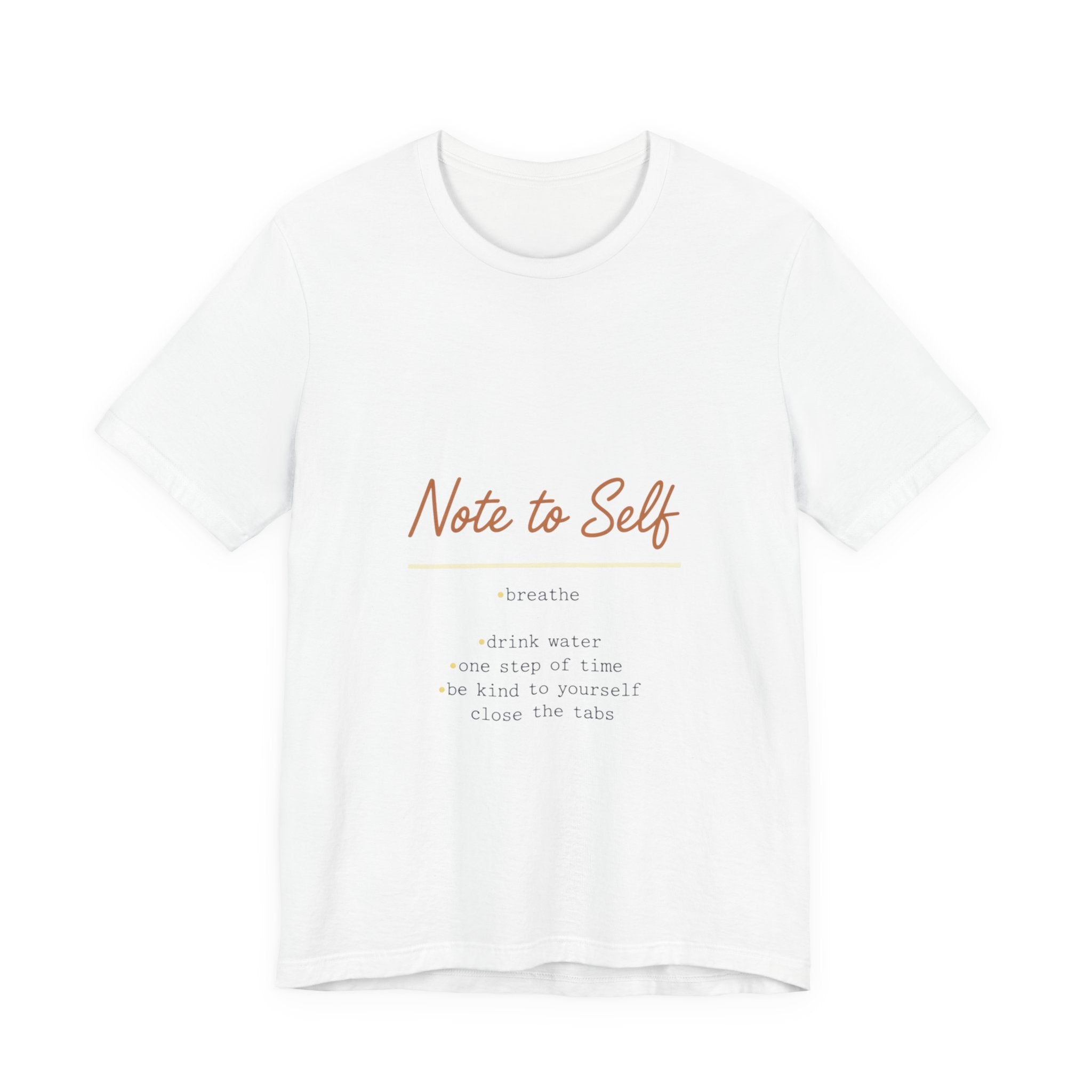 Note to Self shirt | post‑it note design, handwritten reminder tee