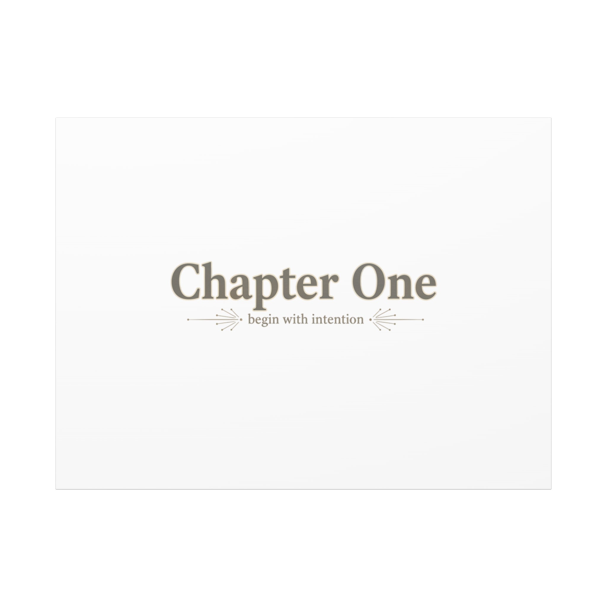 Chapter One Typography Canvas - Retro Serif Literary Aesthetic - Bookish and typography - Minimal Text canvas