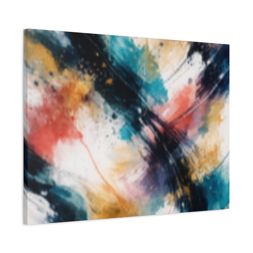 Abstract Color Splash Matte Canvas Print - Vibrant Modern Wall Art - Bedroom decor canvas