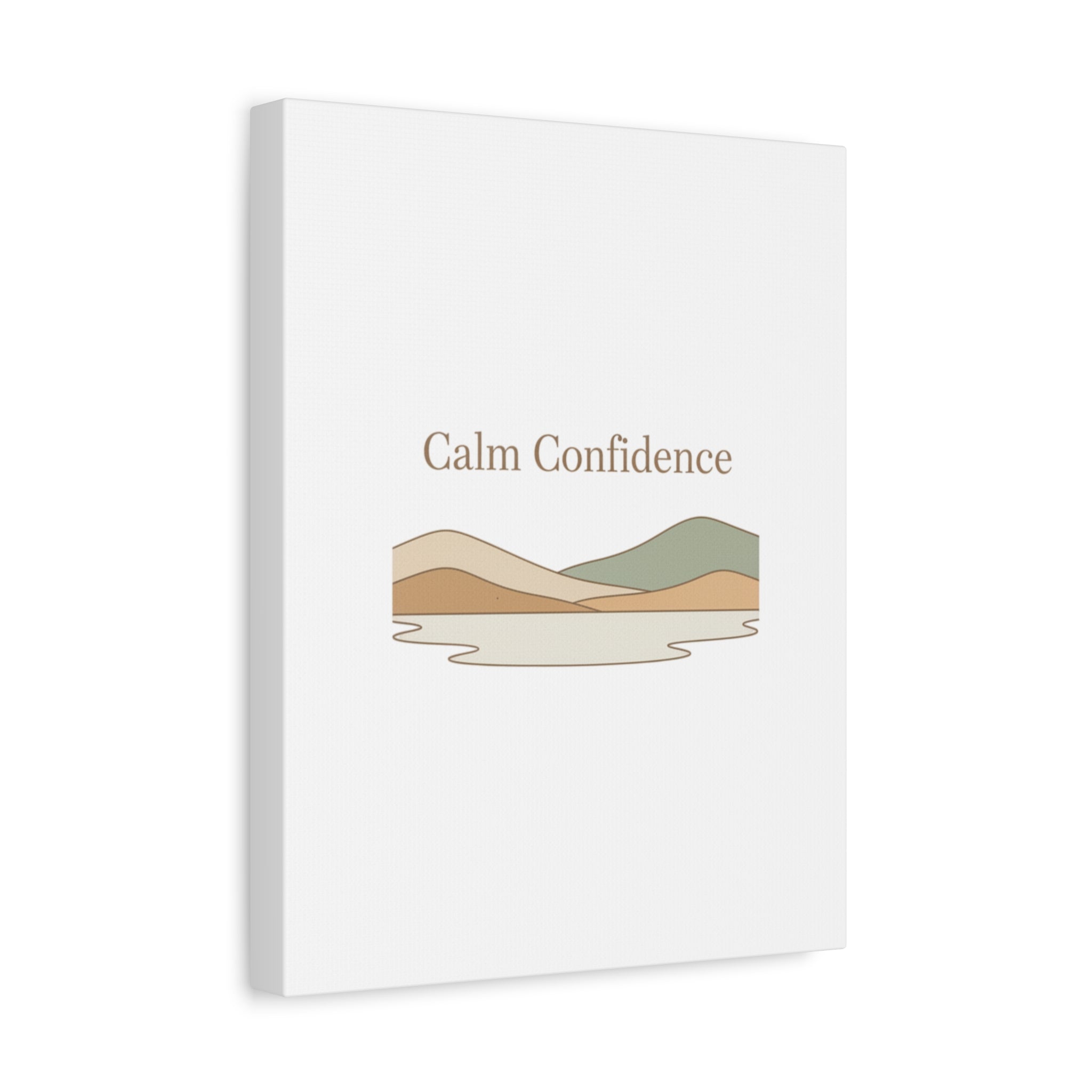 Calm Confidence minimalist landscape Canvas | quiet luxury, neutral minimalist