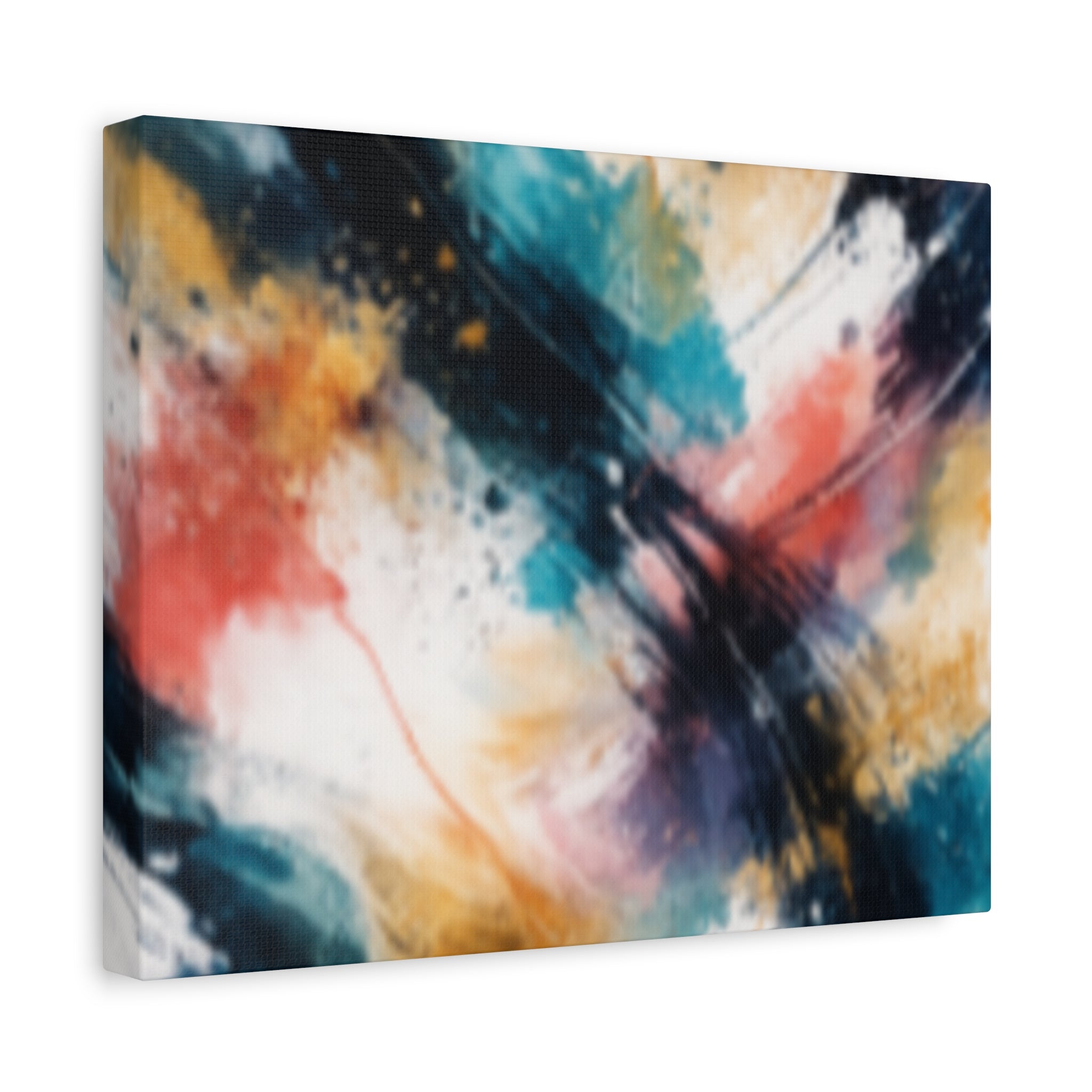 Abstract Color Splash Matte Canvas Print - Vibrant Modern Wall Art - Bedroom decor canvas