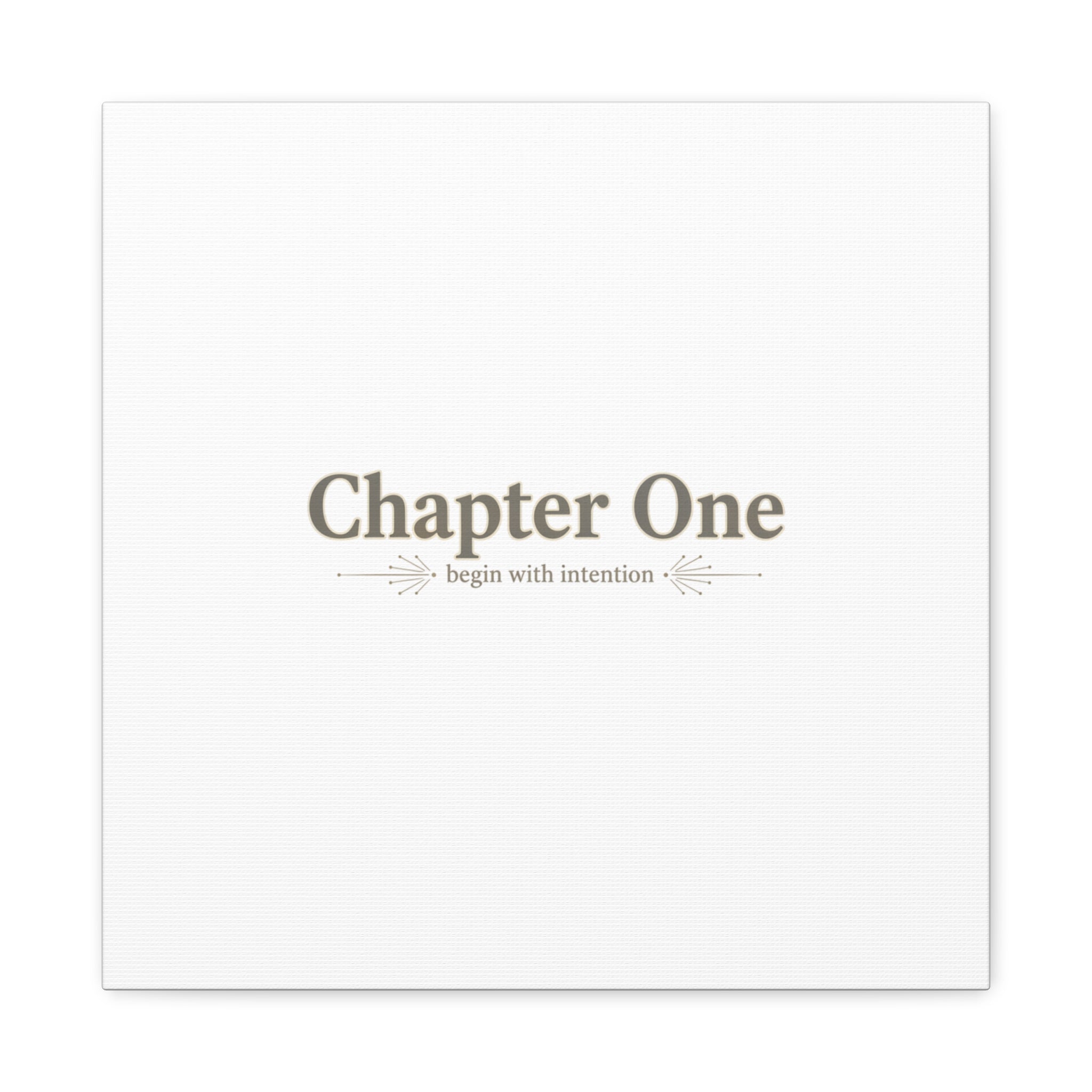 Chapter One Typography Canvas - Retro Serif Literary Aesthetic - Bookish and typography - Minimal Text canvas