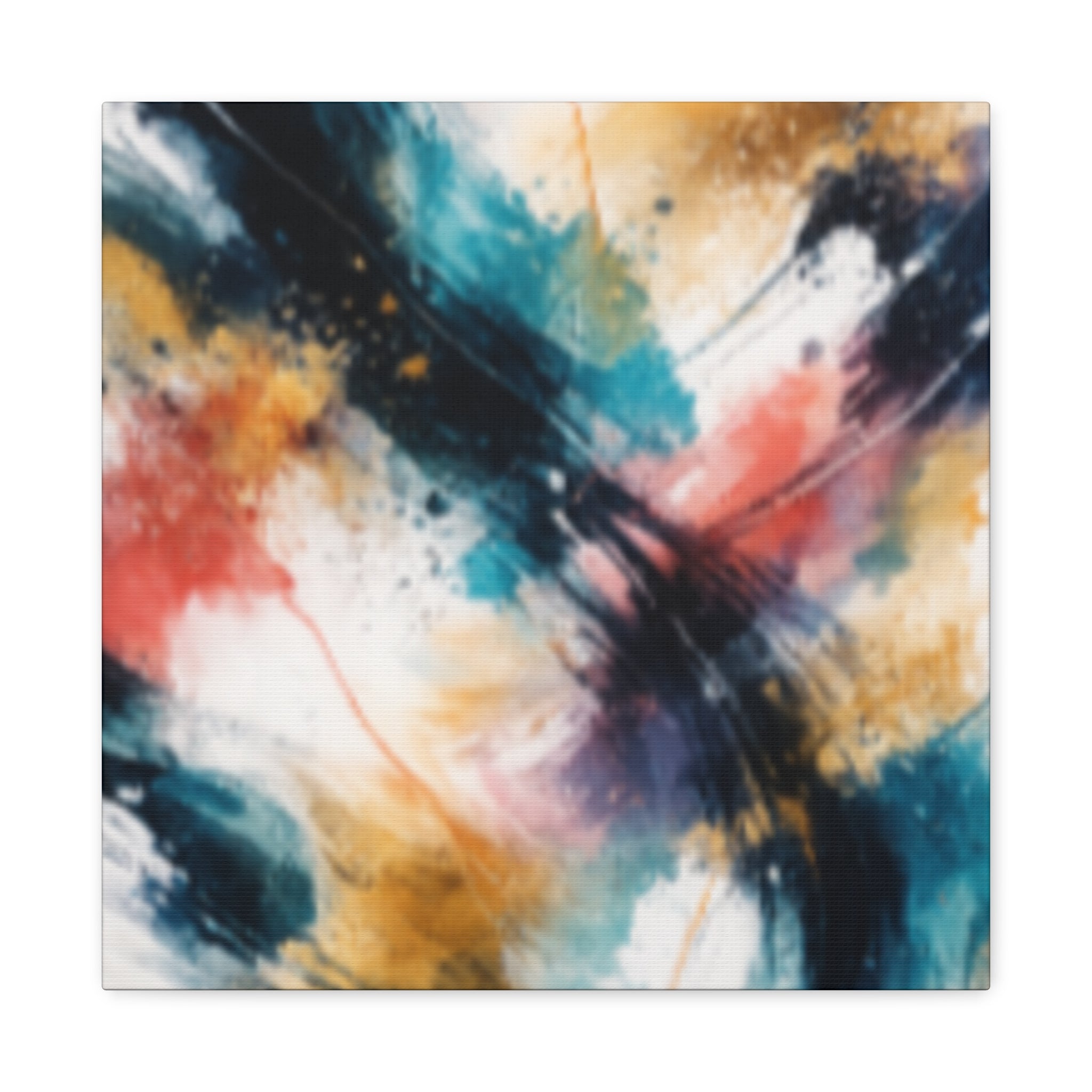 Abstract Color Splash Matte Canvas Print - Vibrant Modern Wall Art - Bedroom decor canvas